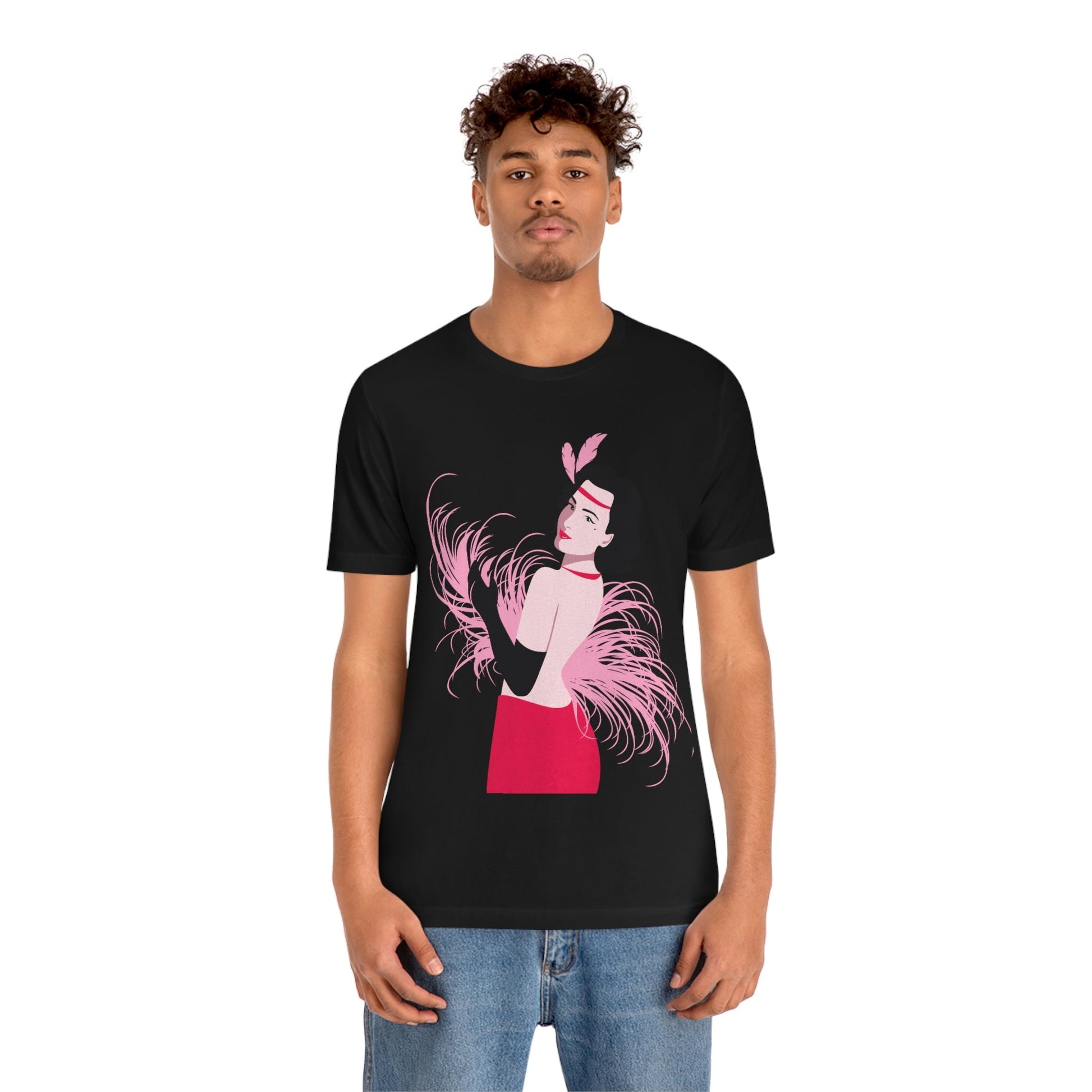 Step Back in Time with Retro Woman 40s Style Unisex Jersey Short Sleeve T-Shirt Ichaku [Perfect Gifts Selection]