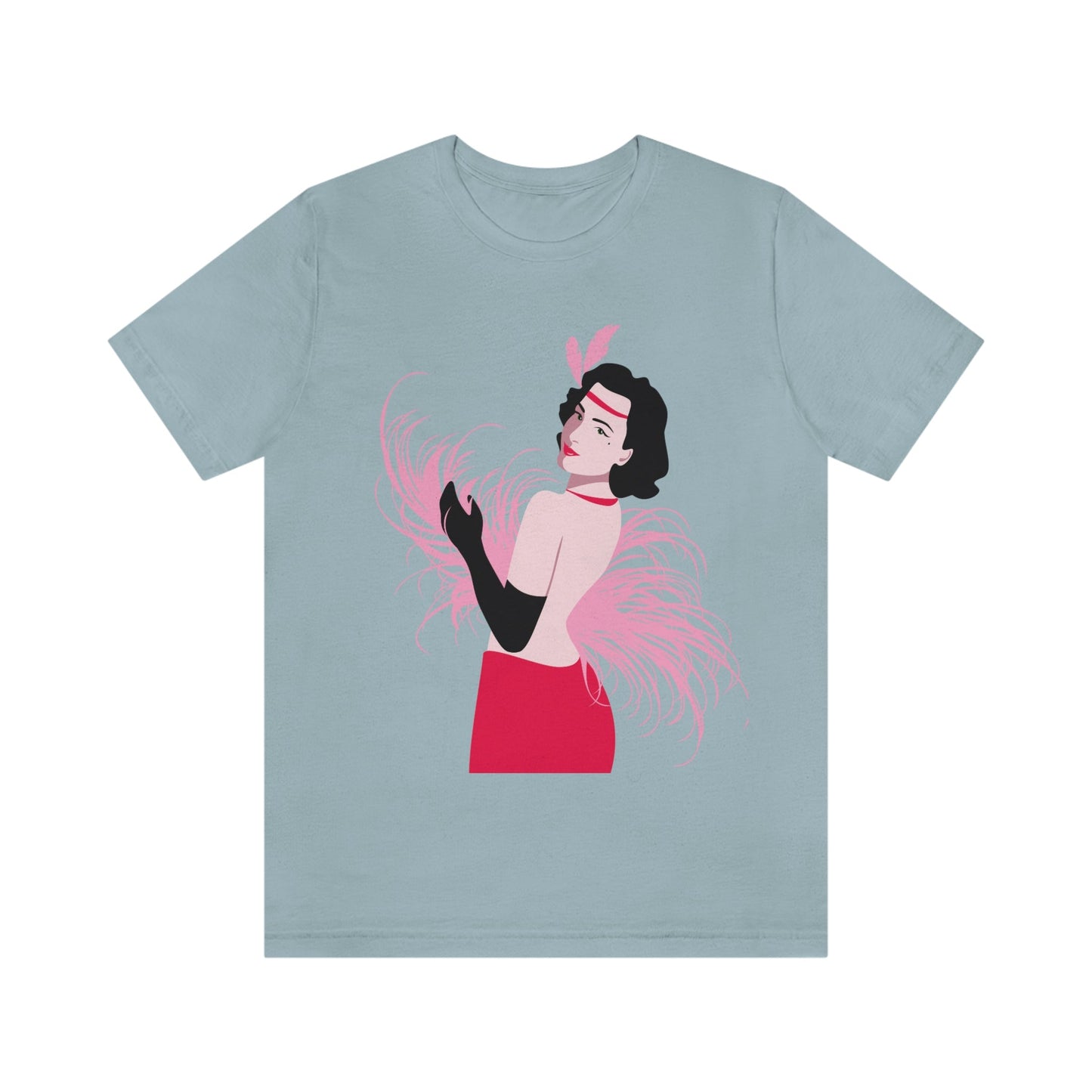 Step Back in Time with Retro Woman 40s Style Unisex Jersey Short Sleeve T-Shirt Ichaku [Perfect Gifts Selection]