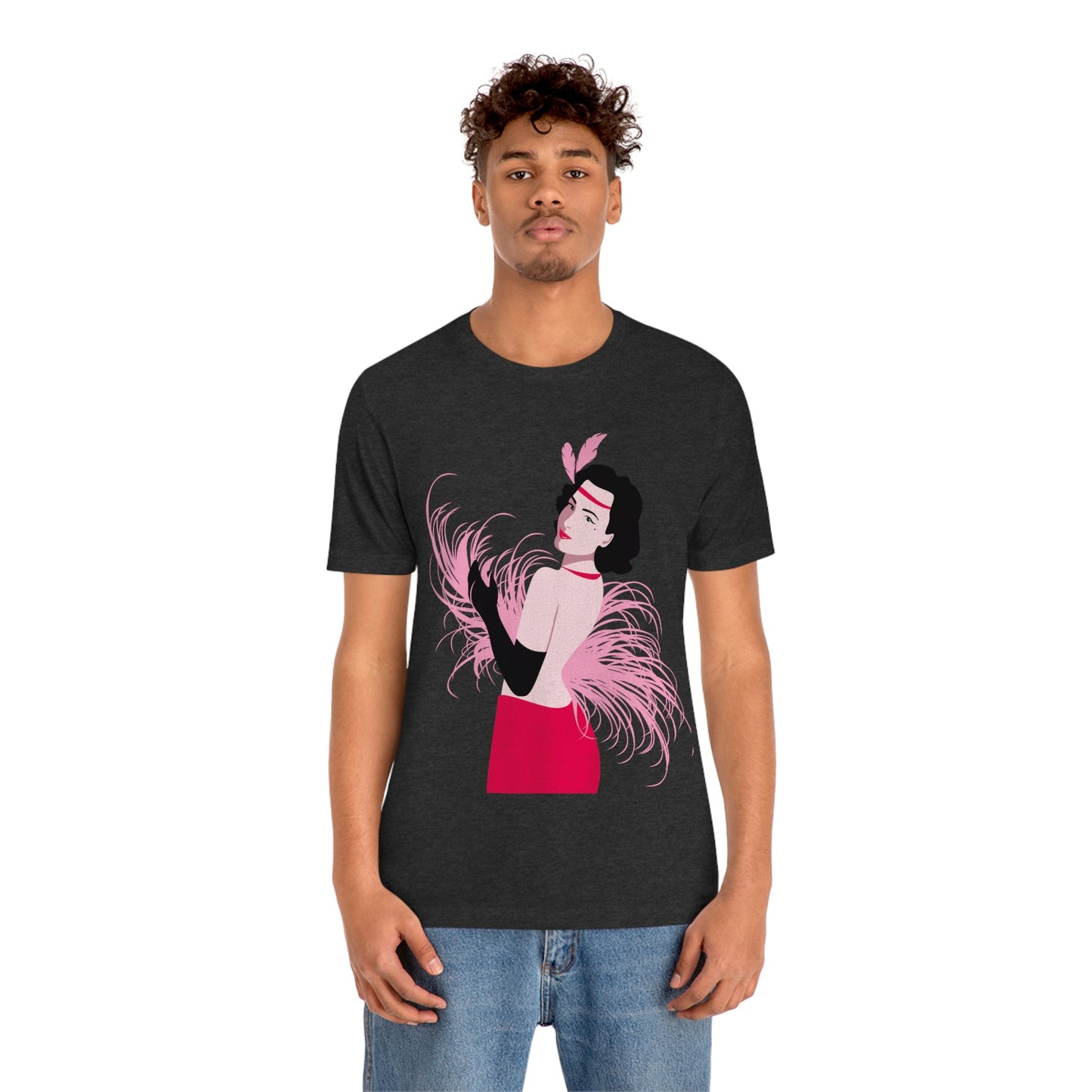 Step Back in Time with Retro Woman 40s Style Unisex Jersey Short Sleeve T-Shirt Ichaku [Perfect Gifts Selection]