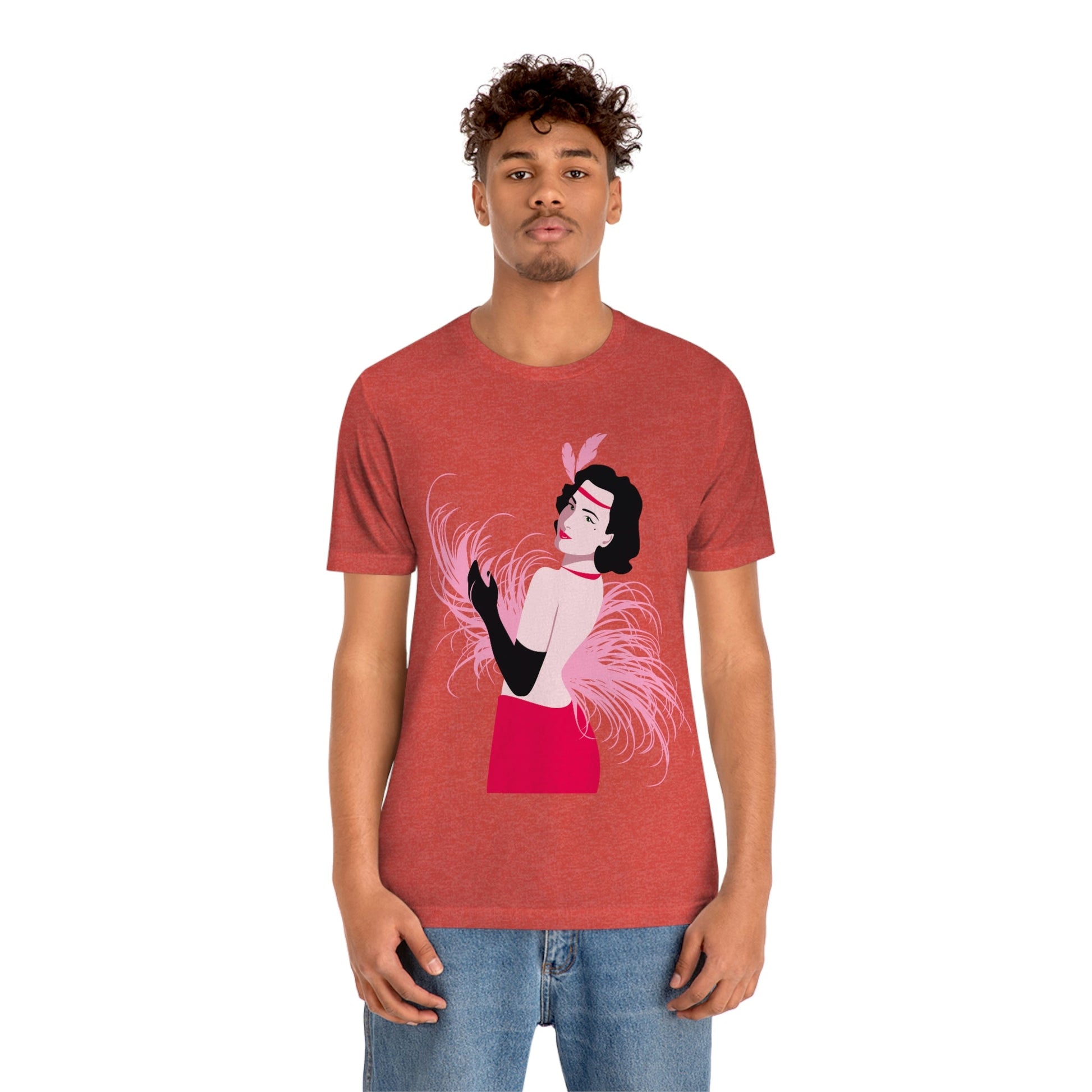 Step Back in Time with Retro Woman 40s Style Unisex Jersey Short Sleeve T-Shirt Ichaku [Perfect Gifts Selection]