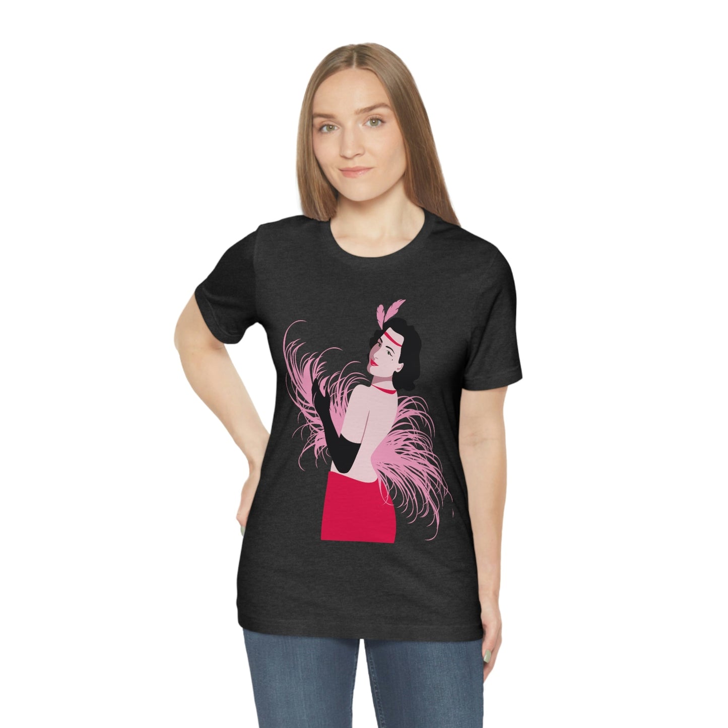 Step Back in Time with Retro Woman 40s Style Unisex Jersey Short Sleeve T-Shirt Ichaku [Perfect Gifts Selection]