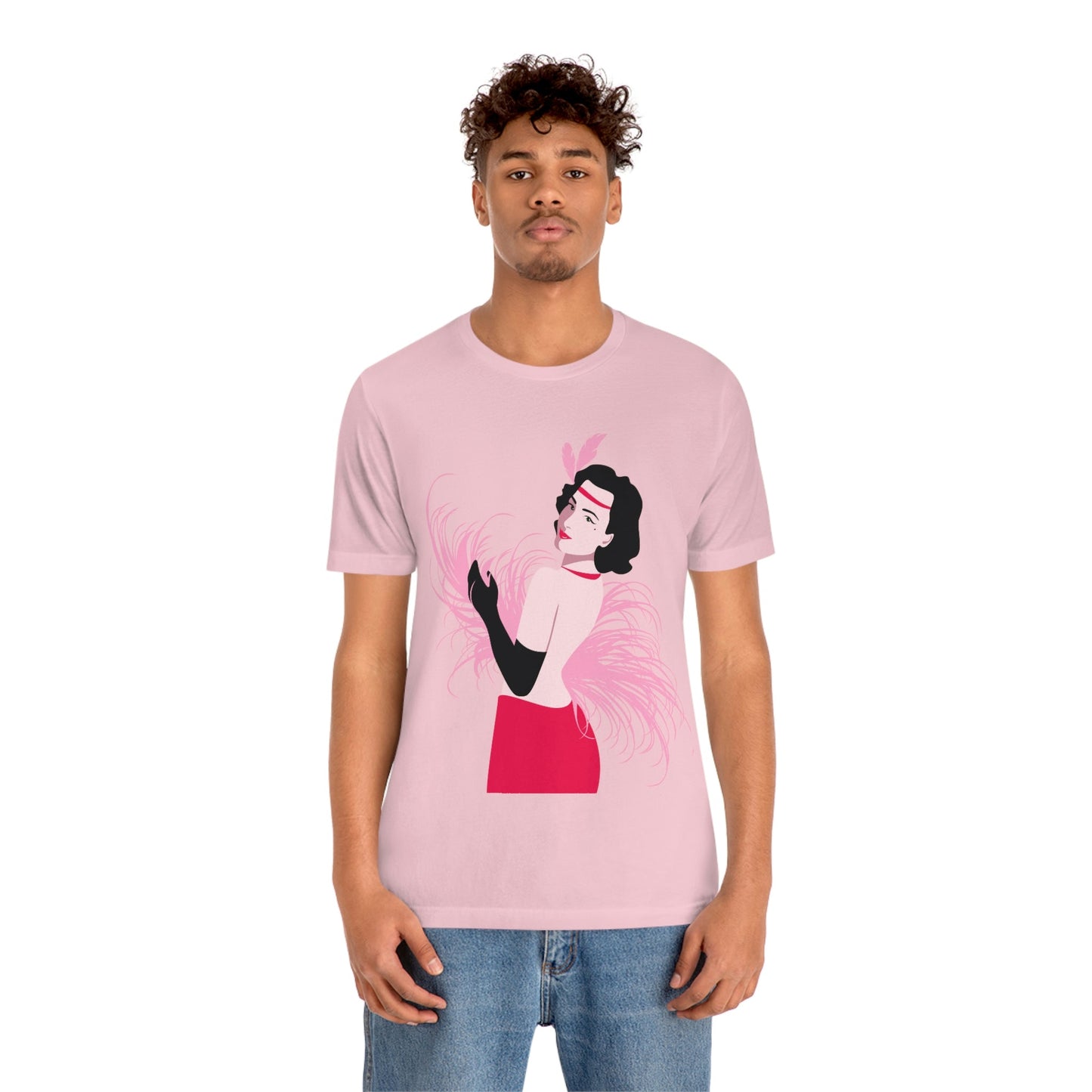 Step Back in Time with Retro Woman 40s Style Unisex Jersey Short Sleeve T-Shirt Ichaku [Perfect Gifts Selection]