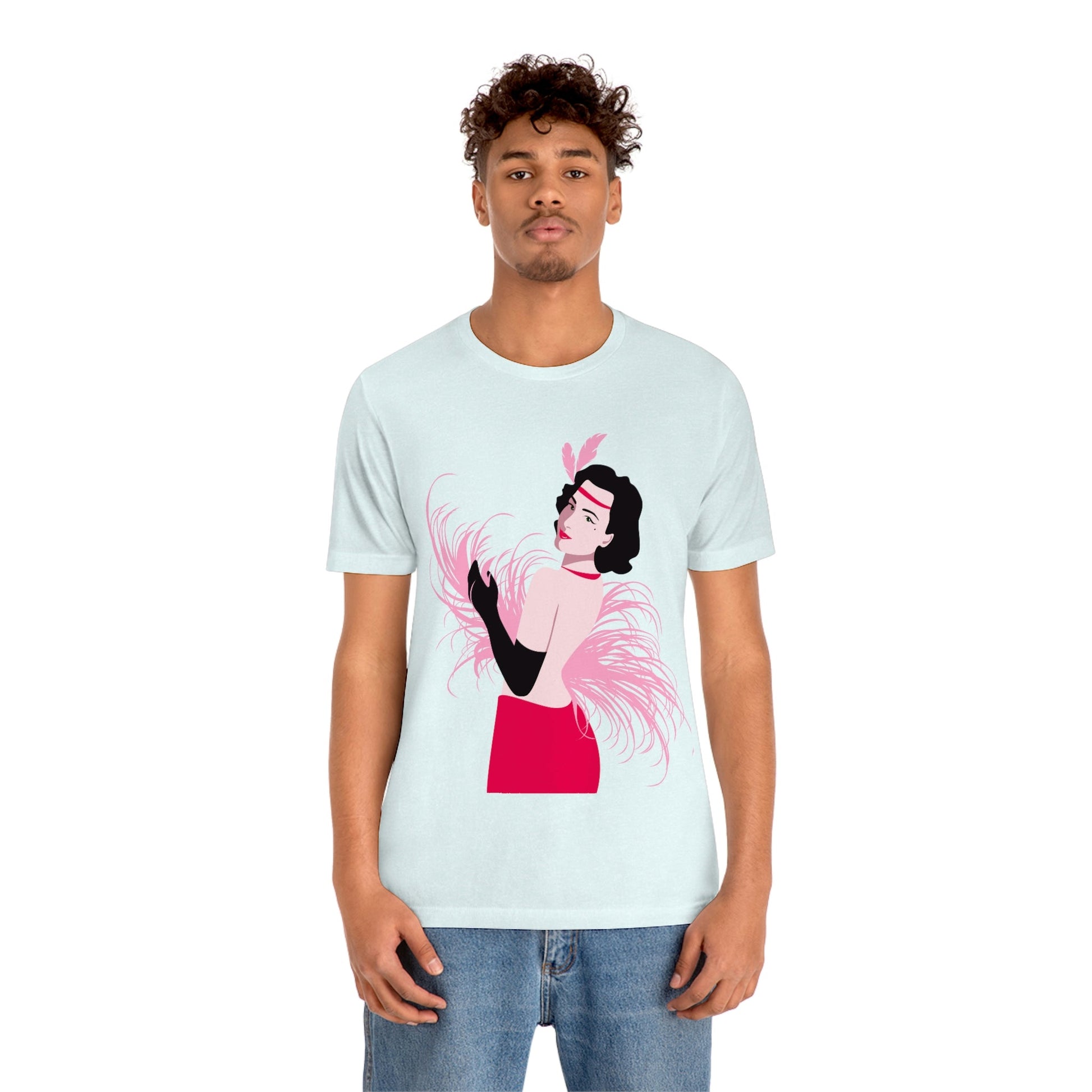 Step Back in Time with Retro Woman 40s Style Unisex Jersey Short Sleeve T-Shirt Ichaku [Perfect Gifts Selection]