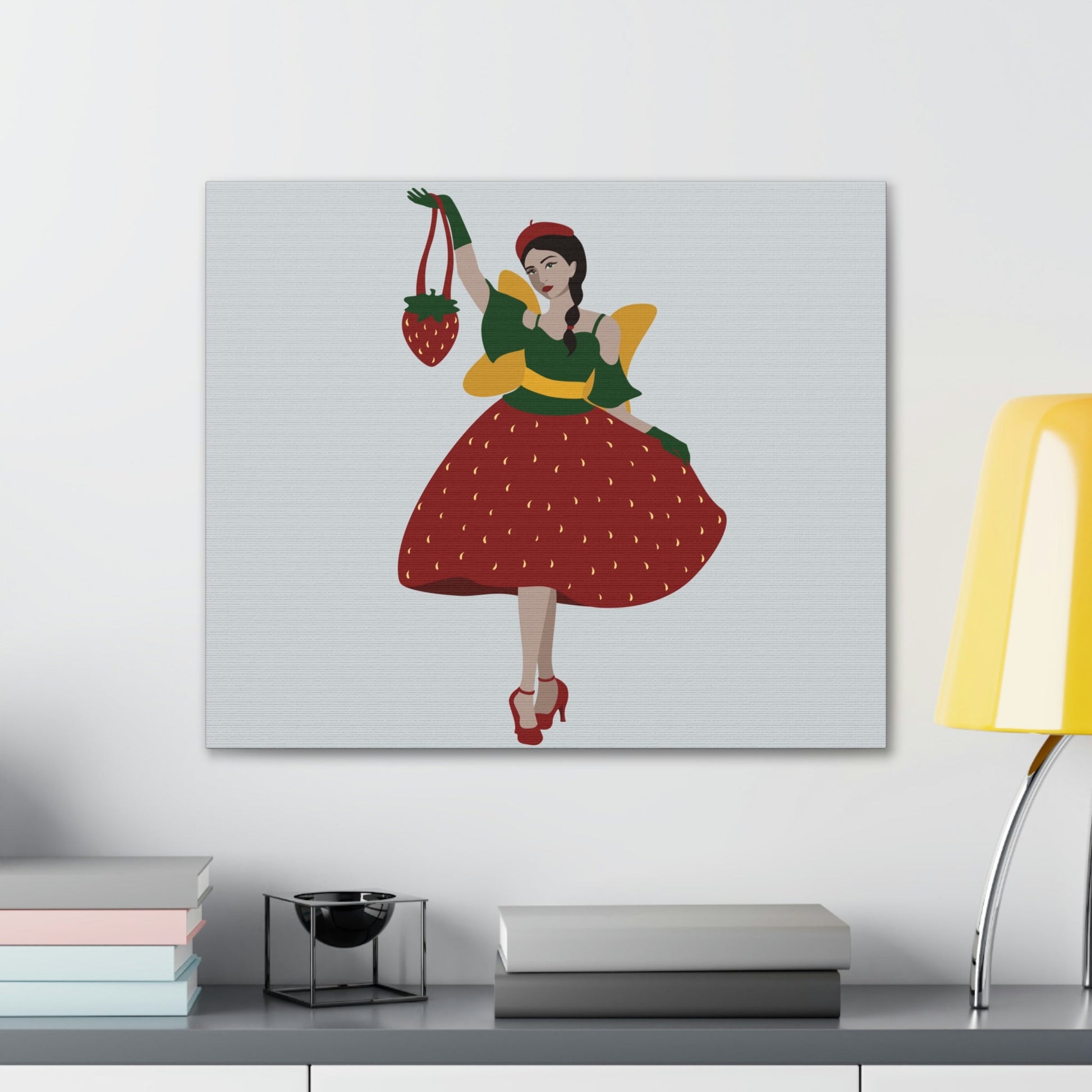 Strawberry Fairy Print Aesthetic Classic Art Canvas Gallery Wraps Ichaku [Perfect Gifts Selection]