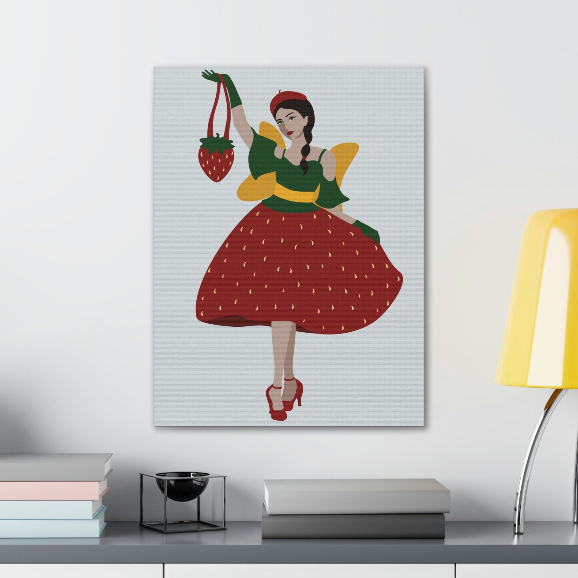 Strawberry Fairy Print Aesthetic Classic Art Canvas Gallery Wraps Ichaku [Perfect Gifts Selection]