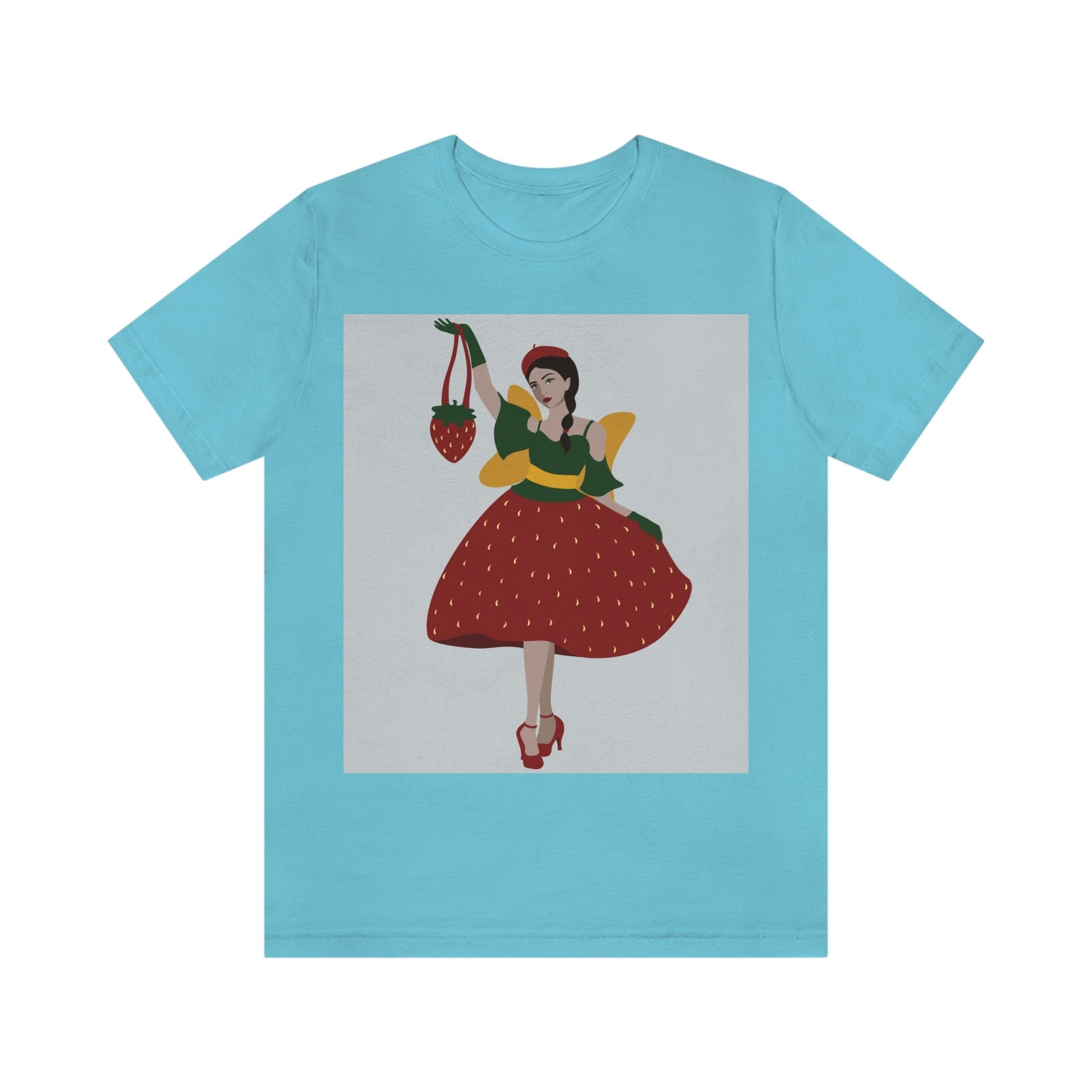 Strawberry Fairy Print  Unisex Jersey Short Sleeve T-Shirt Ichaku [Perfect Gifts Selection]