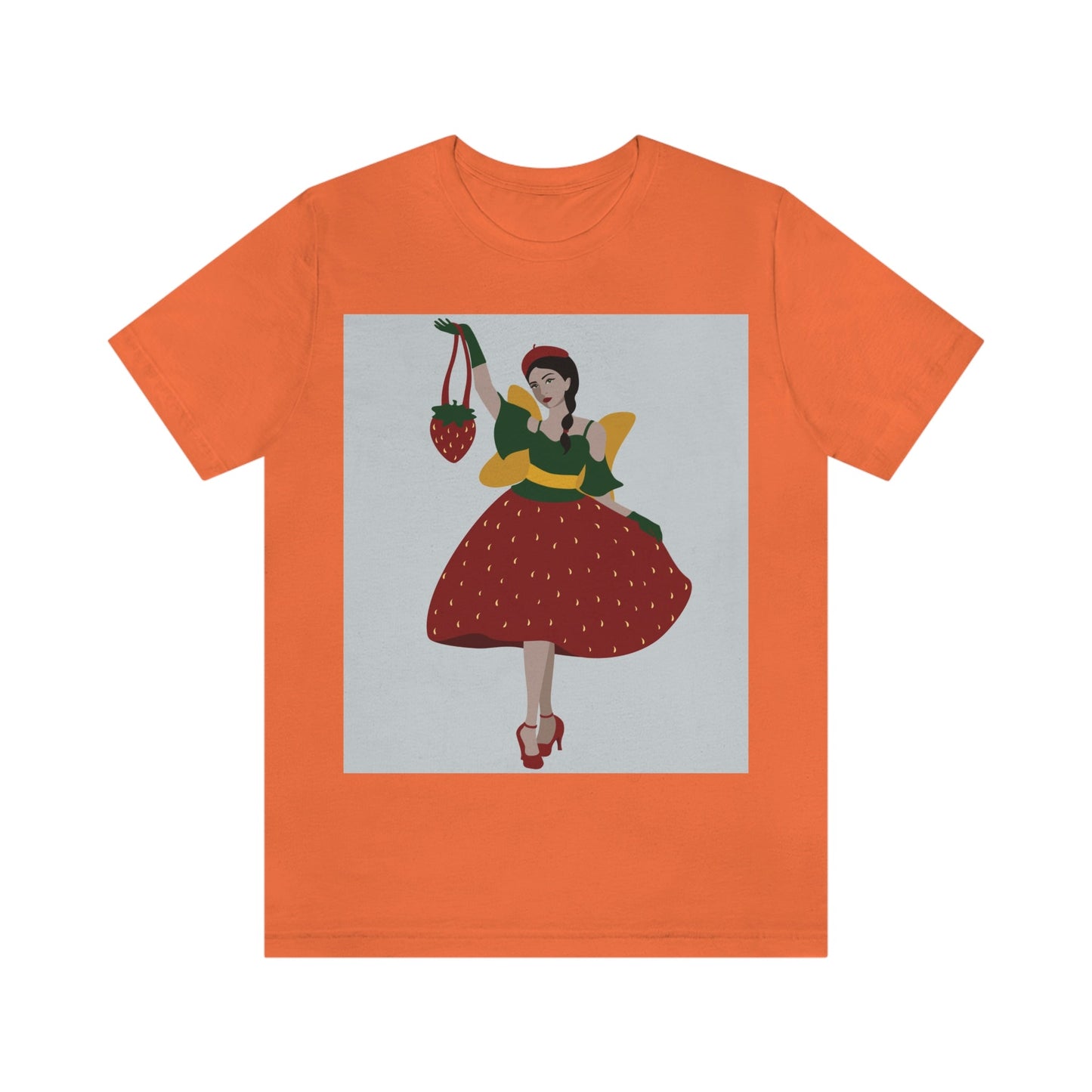 Strawberry Fairy Print  Unisex Jersey Short Sleeve T-Shirt Ichaku [Perfect Gifts Selection]