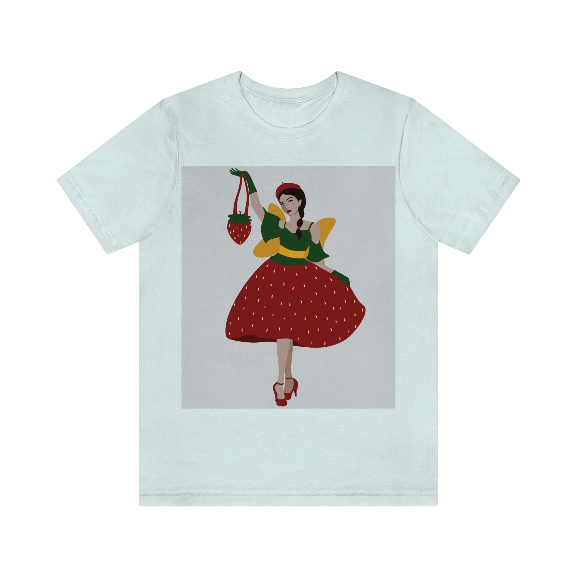 Strawberry Fairy Print  Unisex Jersey Short Sleeve T-Shirt Ichaku [Perfect Gifts Selection]