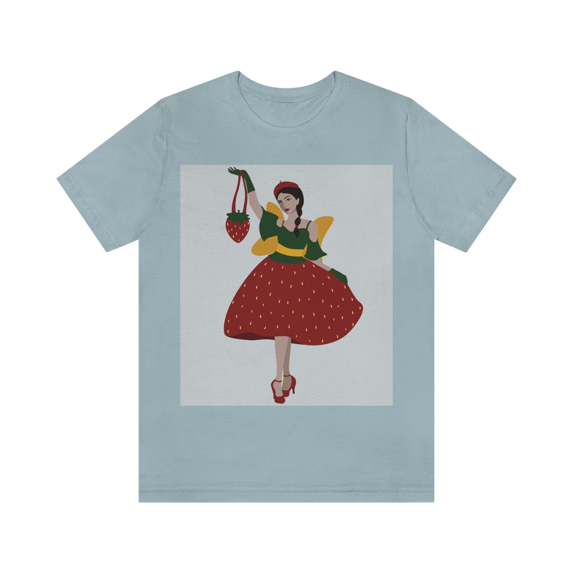 Strawberry Fairy Print  Unisex Jersey Short Sleeve T-Shirt Ichaku [Perfect Gifts Selection]