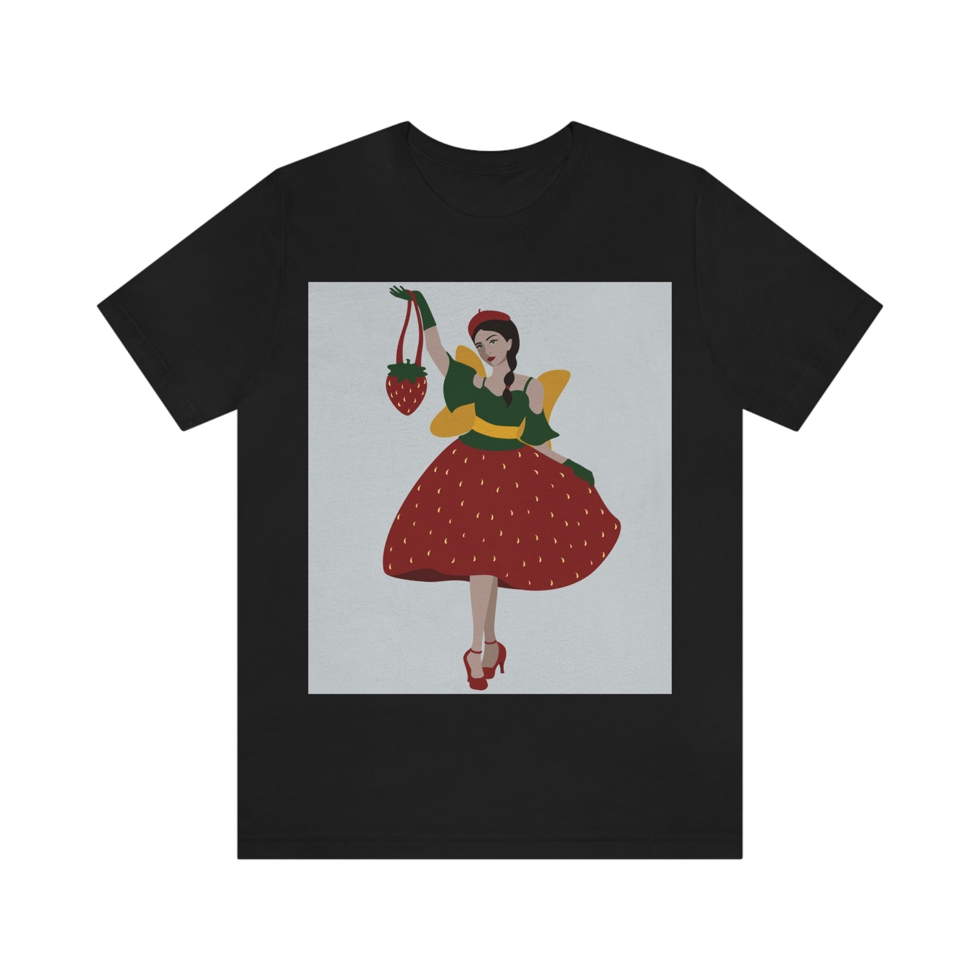 Strawberry Fairy Print  Unisex Jersey Short Sleeve T-Shirt Ichaku [Perfect Gifts Selection]