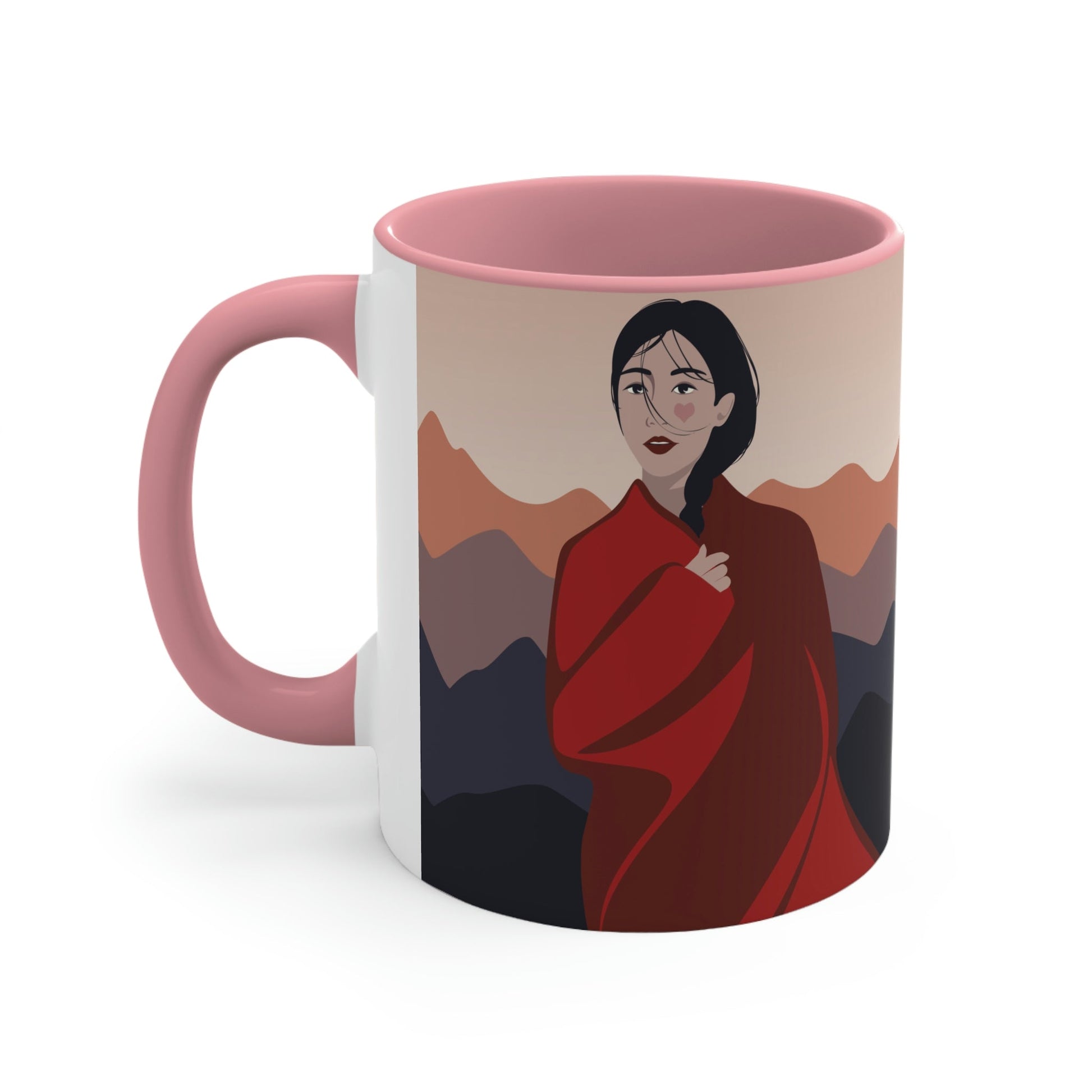Stunning Woman in Traditional Japan Art Graphic Classic Accent Coffee Mug 11oz Ichaku [Perfect Gifts Selection]