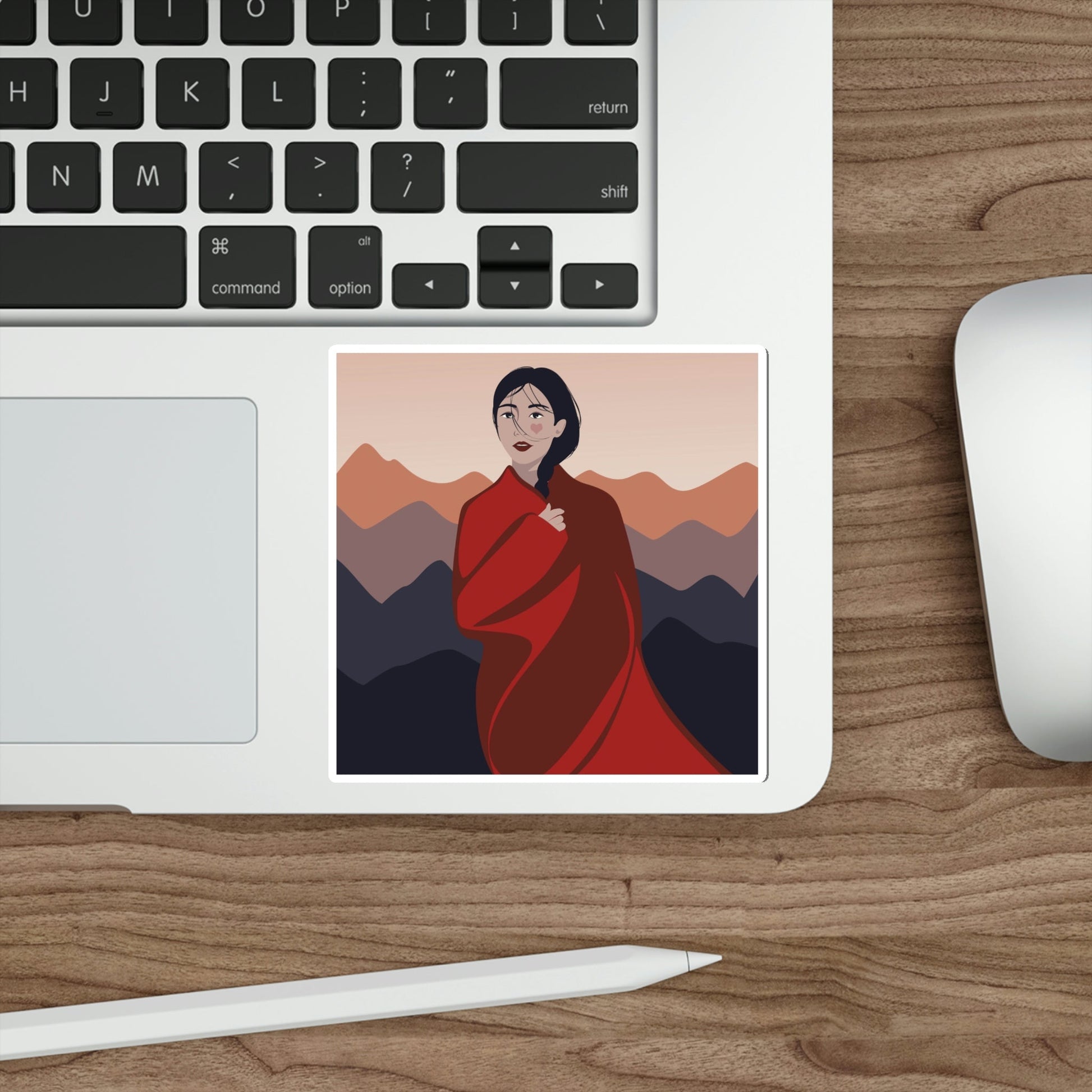 Stunning Woman in Traditional Japan Art Graphic Die-Cut Sticker Ichaku [Perfect Gifts Selection]