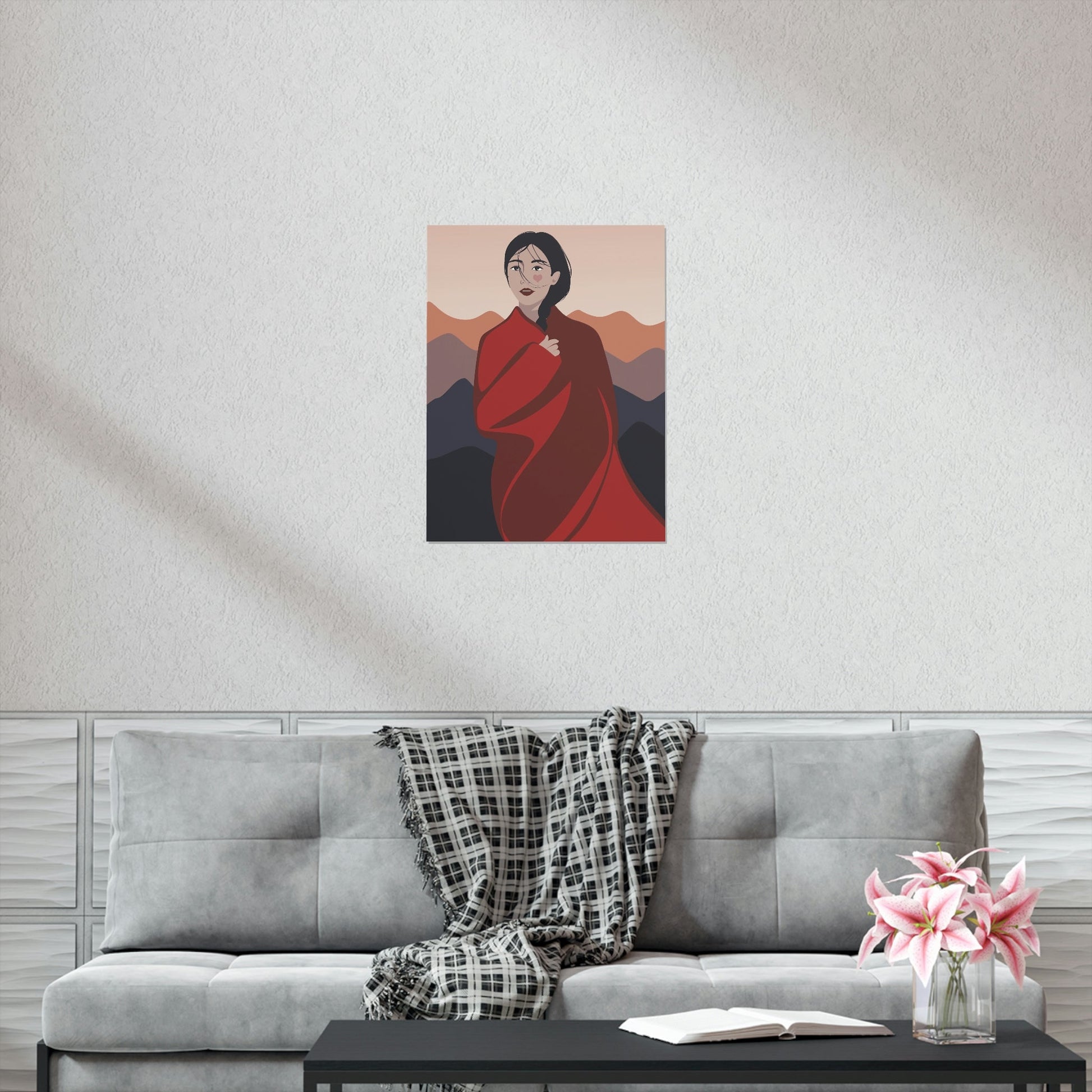 Stunning Woman in Traditional Japan Art Graphic Premium Matte Vertical Posters Ichaku [Perfect Gifts Selection]