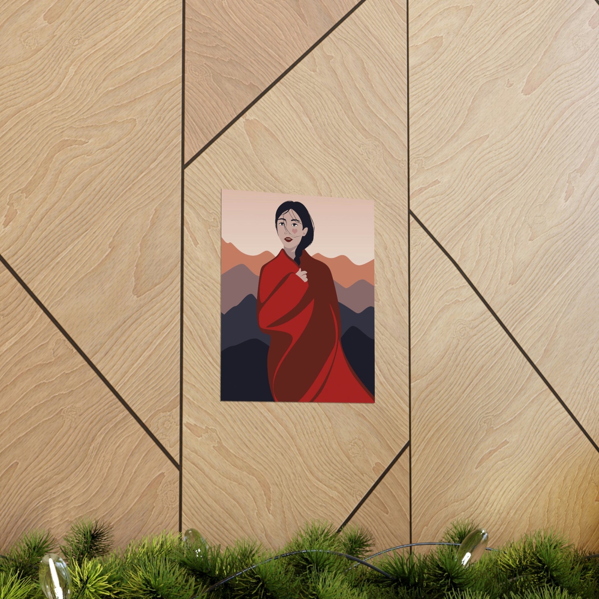 Stunning Woman in Traditional Japan Art Graphic Premium Matte Vertical Posters Ichaku [Perfect Gifts Selection]