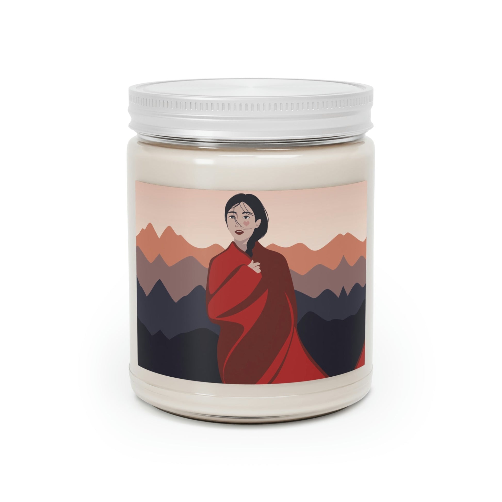 Stunning Woman in Traditional Japan Art Graphic Scented Candle Up to 60hSoy Wax 9oz Ichaku [Perfect Gifts Selection]