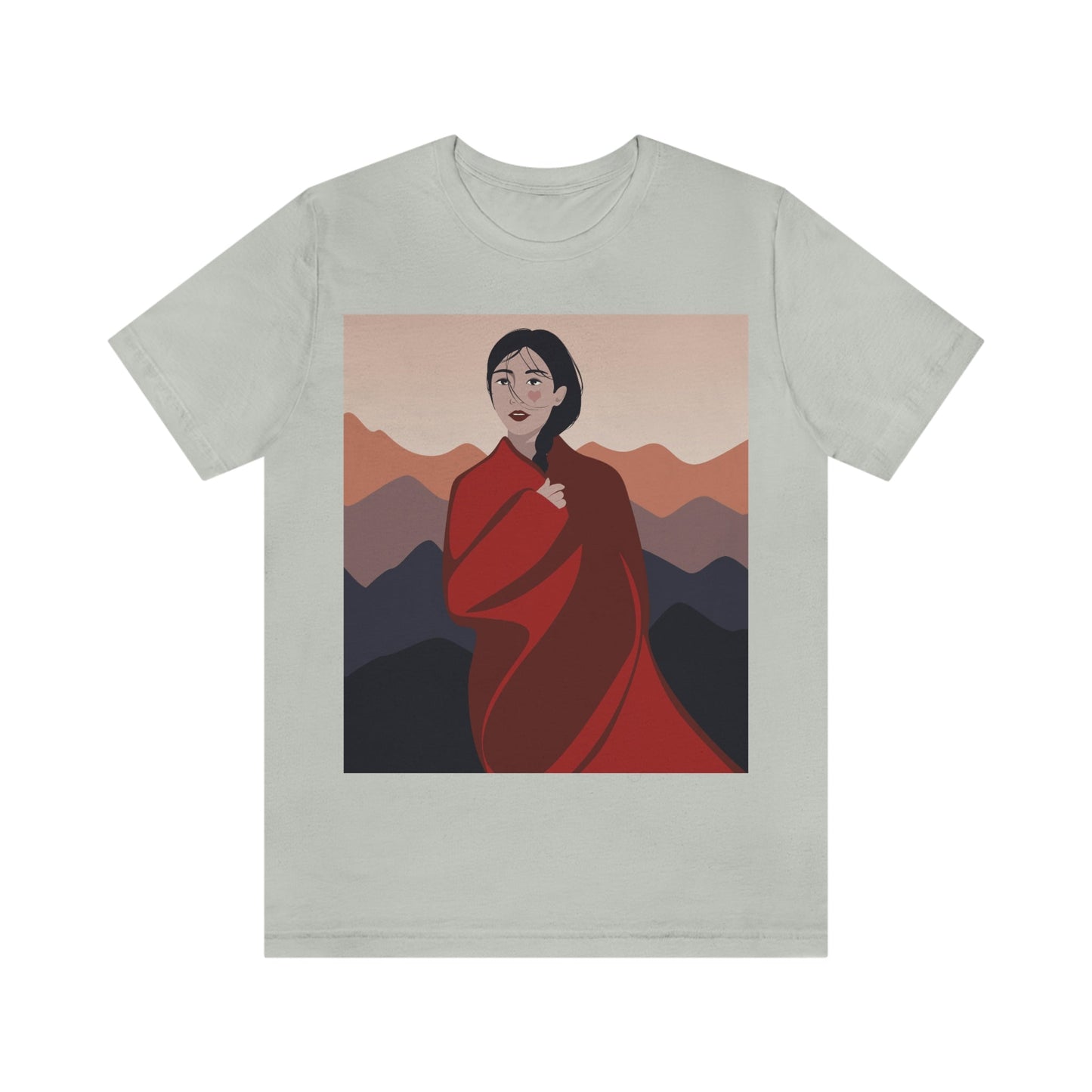 Stunning Woman in Traditional Japan Art Graphic Unisex Jersey Short Sleeve T-Shirt Ichaku [Perfect Gifts Selection]