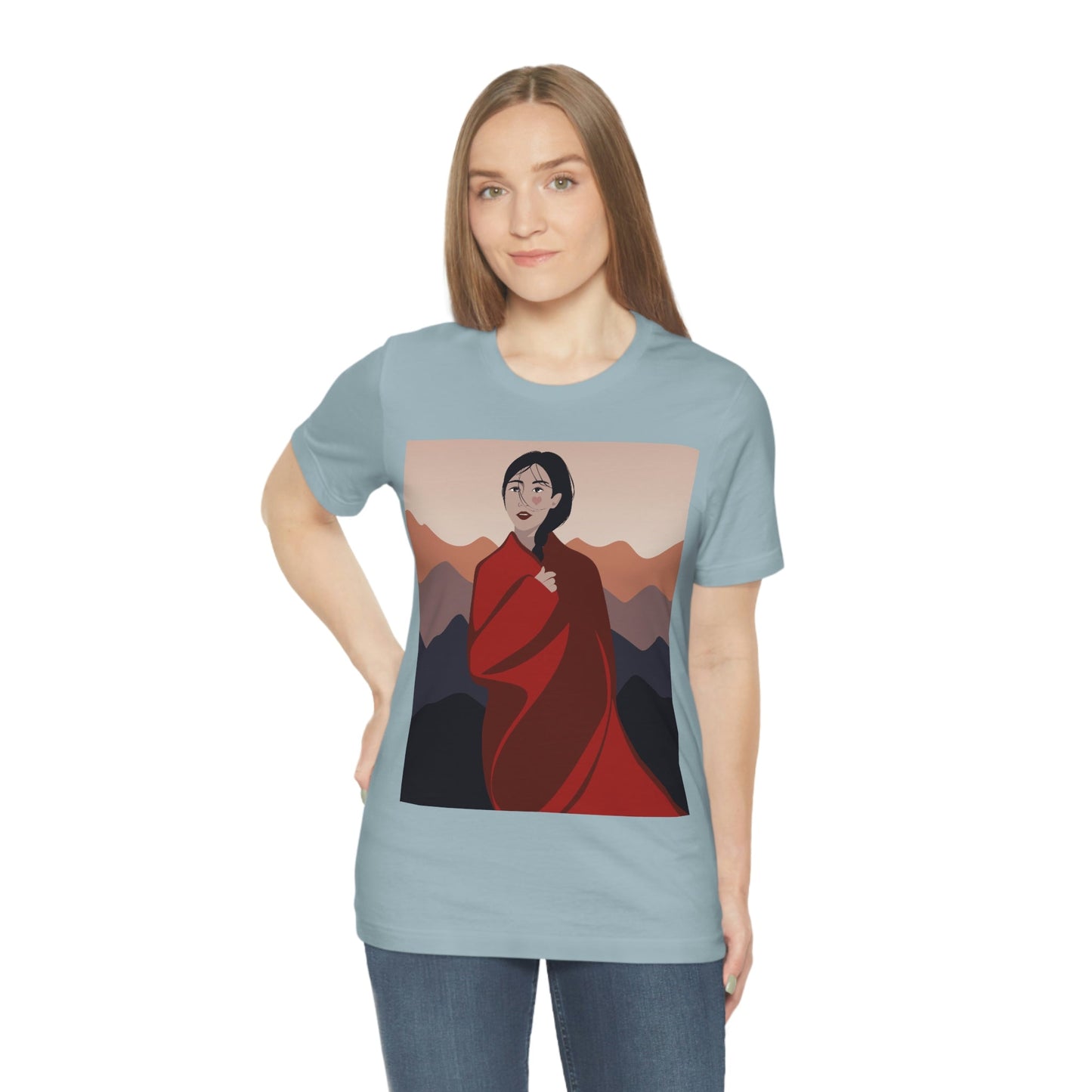 Stunning Woman in Traditional Japan Art Graphic Unisex Jersey Short Sleeve T-Shirt Ichaku [Perfect Gifts Selection]