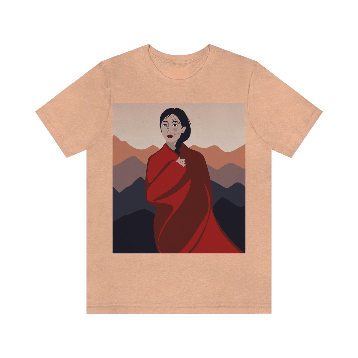 Stunning Woman in Traditional Japan Art Graphic Unisex Jersey Short Sleeve T-Shirt Ichaku [Perfect Gifts Selection]