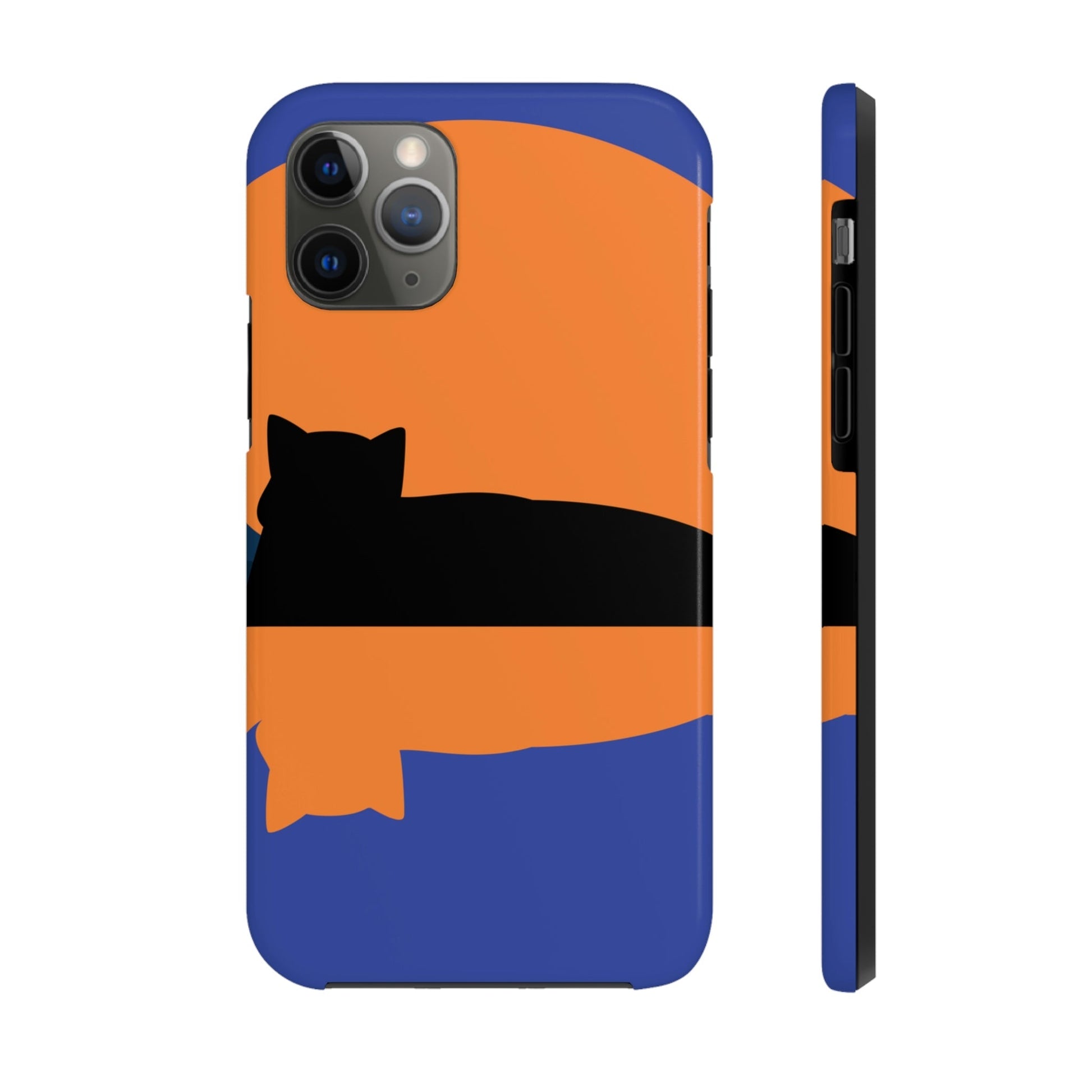 Sunset Black Cat Aesthetic Relaxed Aesthetic Minimalist Art Tough Phone Cases Case-Mate Ichaku [Perfect Gifts Selection]