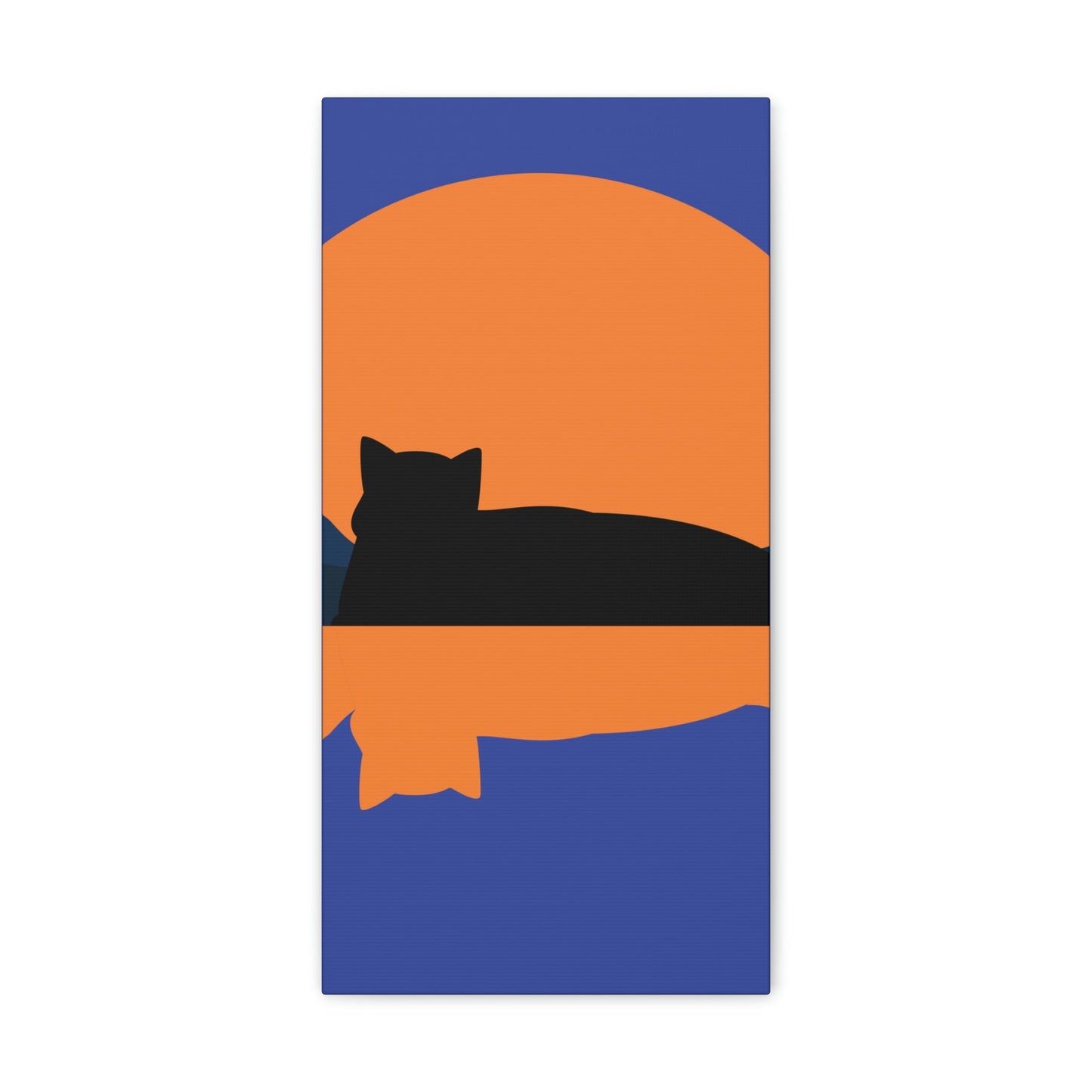 Sunset Black Cat Aesthetic Relaxed Aesthetic Minimalist Classic Art Canvas Gallery Wraps Ichaku [Perfect Gifts Selection]