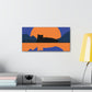 Sunset Black Cat Aesthetic Relaxed Aesthetic Minimalist Classic Art Canvas Gallery Wraps Ichaku [Perfect Gifts Selection]