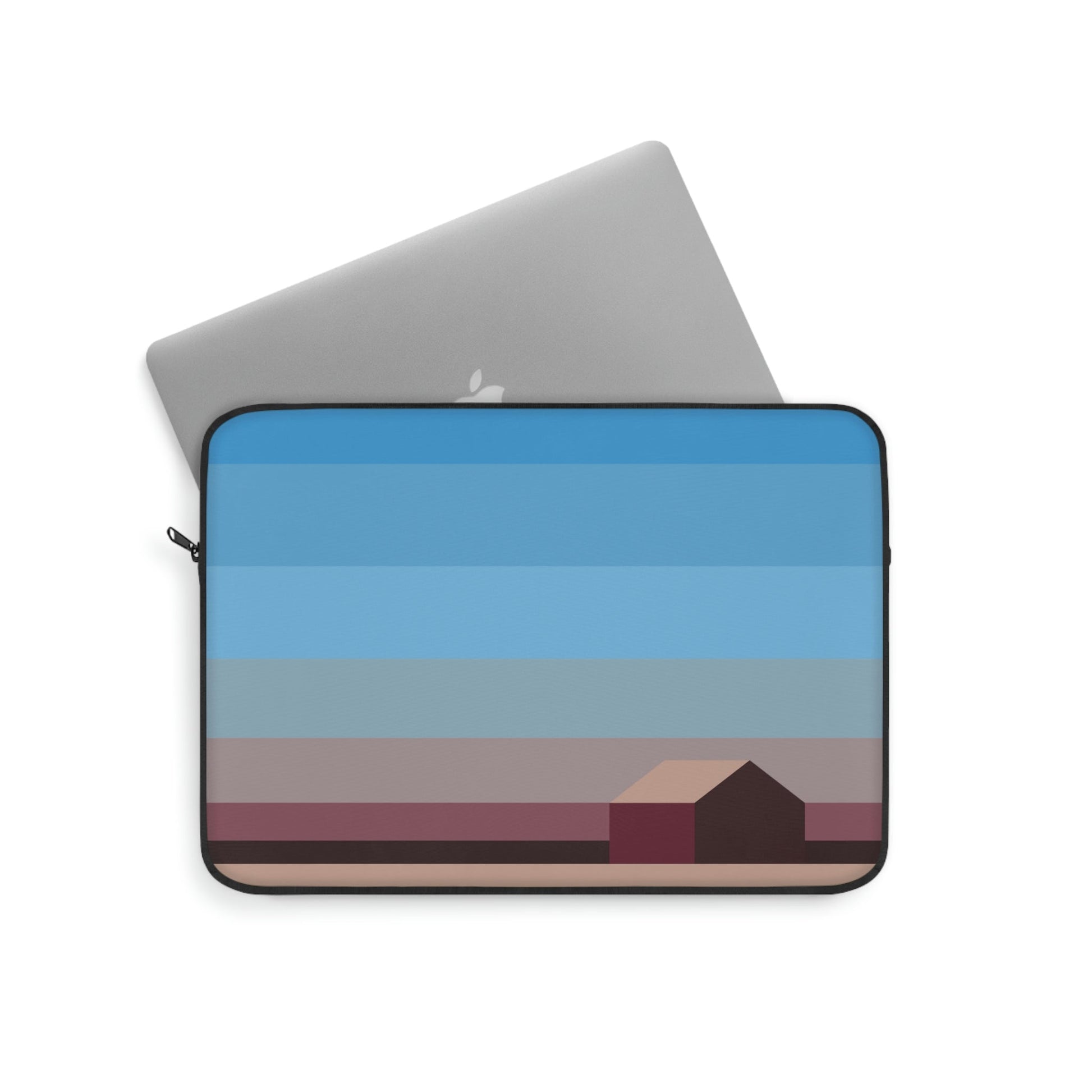 Sunset House Minimalist Abstract Art Landscape Minimal Design Laptop Sleeve Ichaku [Perfect Gifts Selection]