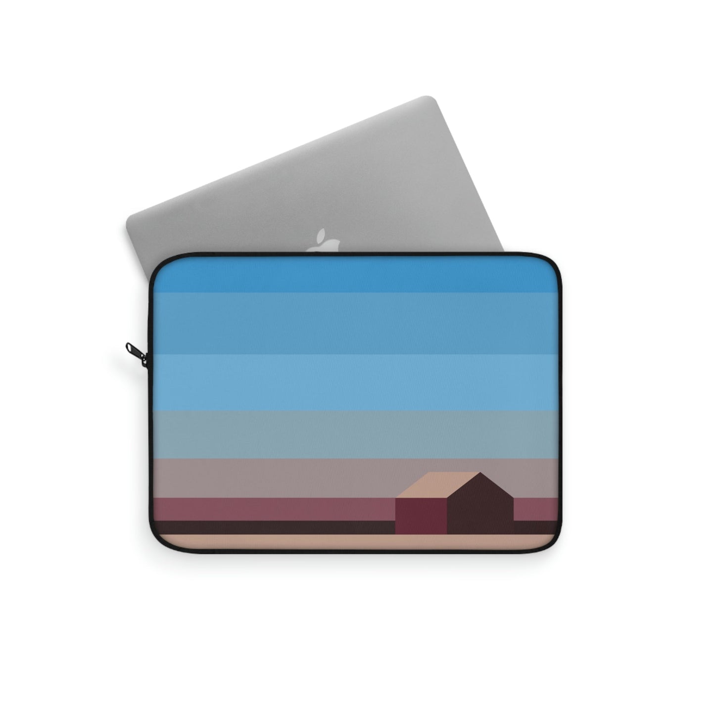 Sunset House Minimalist Abstract Art Landscape Minimal Design Laptop Sleeve Ichaku [Perfect Gifts Selection]