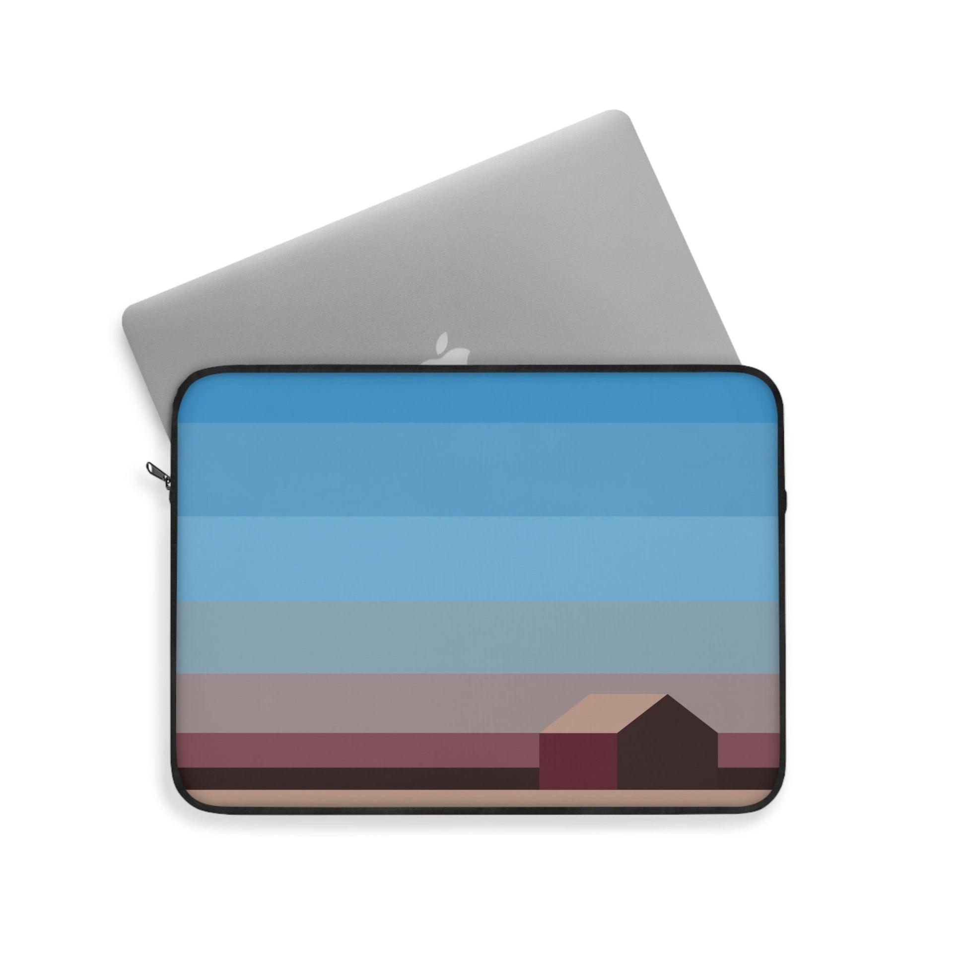 Sunset House Minimalist Abstract Art Landscape Minimal Design Laptop Sleeve Ichaku [Perfect Gifts Selection]