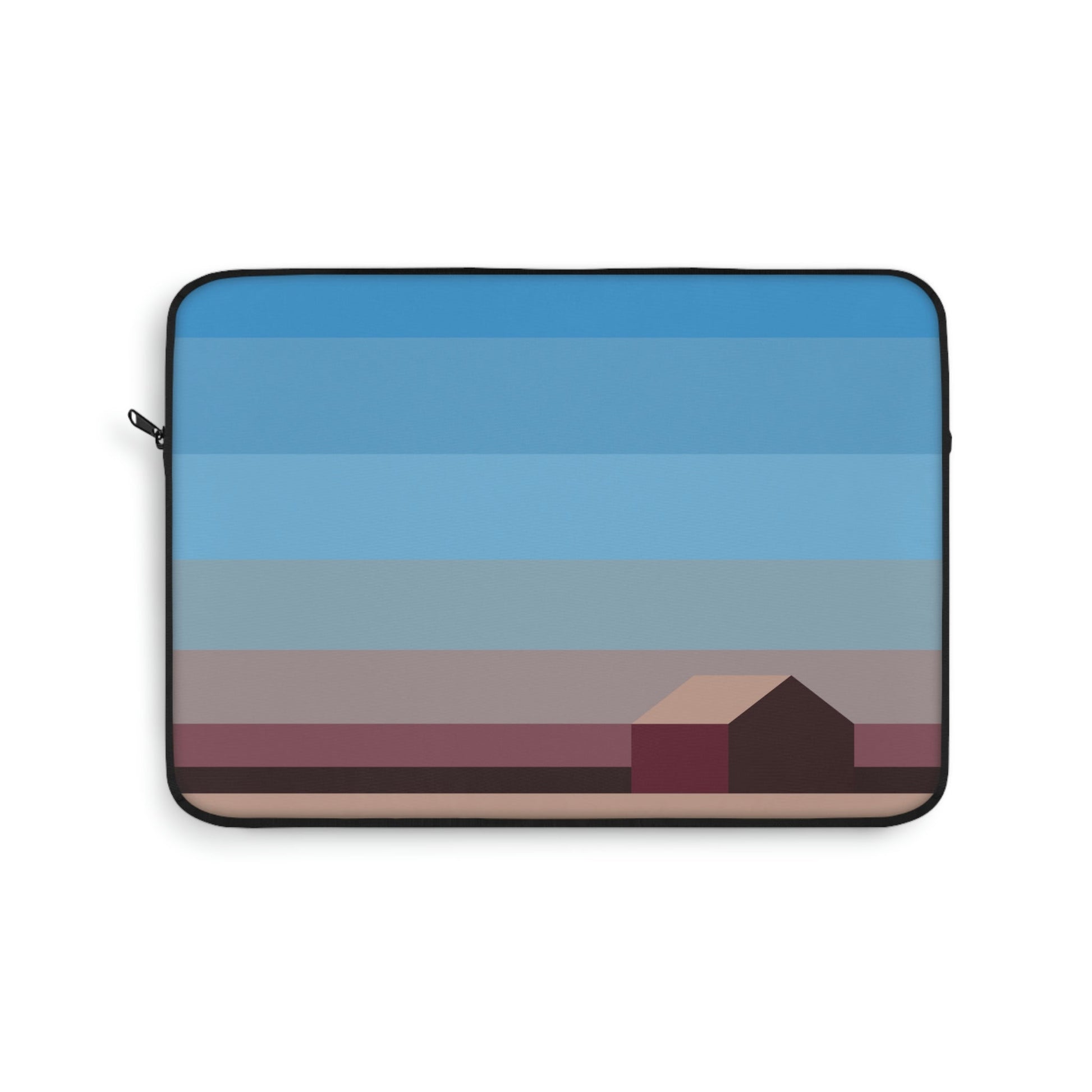 Sunset House Minimalist Abstract Art Landscape Minimal Design Laptop Sleeve Ichaku [Perfect Gifts Selection]