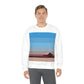 Sunset House Minimalist Abstract Art Landscape Minimal Design Unisex Heavy Blend™ Crewneck Sweatshirt Ichaku [Perfect Gifts Selection]