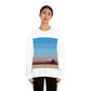 Sunset House Minimalist Abstract Art Landscape Minimal Design Unisex Heavy Blend™ Crewneck Sweatshirt Ichaku [Perfect Gifts Selection]