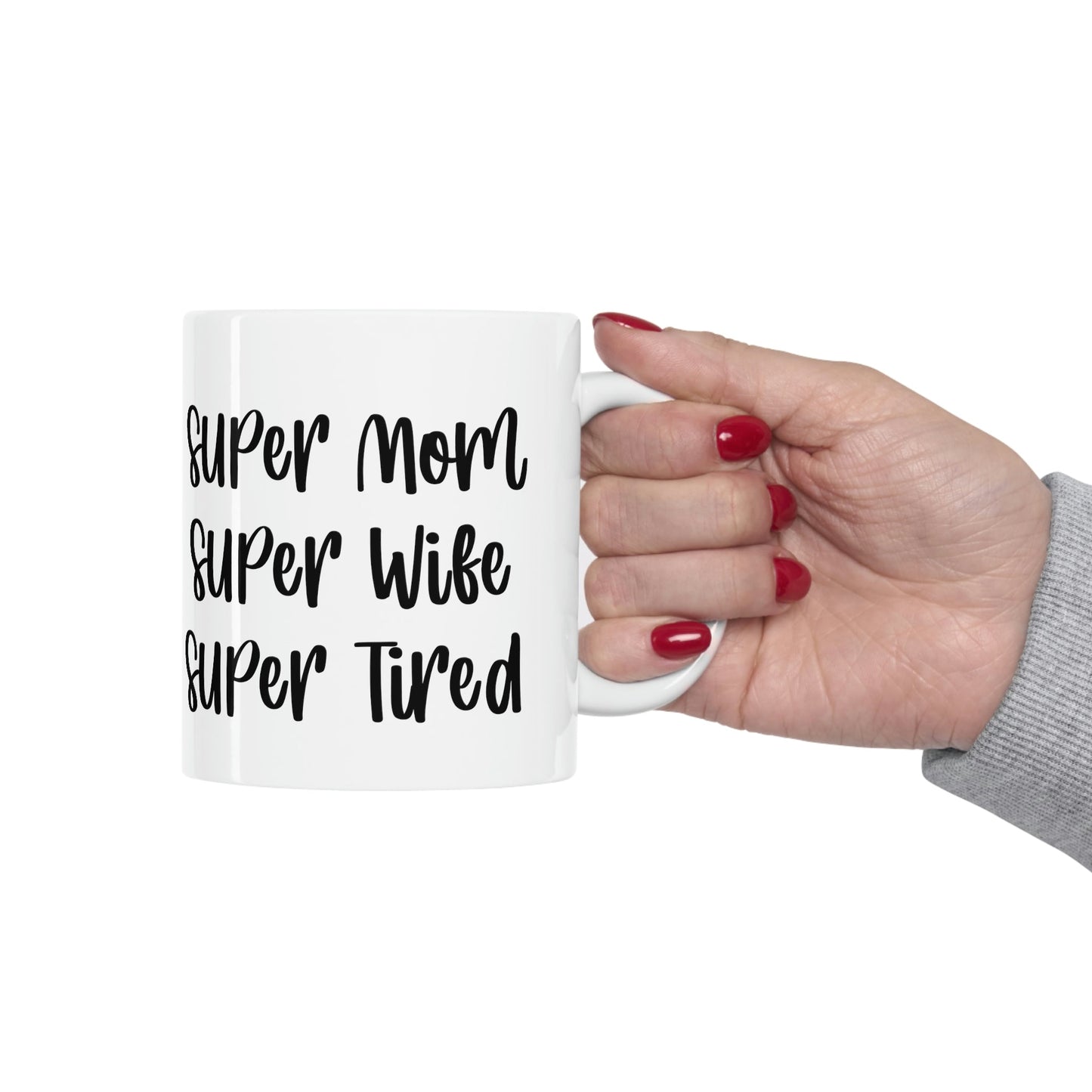 Super Mom MomderWoman Family Ceramic Mug 11oz Ichaku [Perfect Gifts Selection]