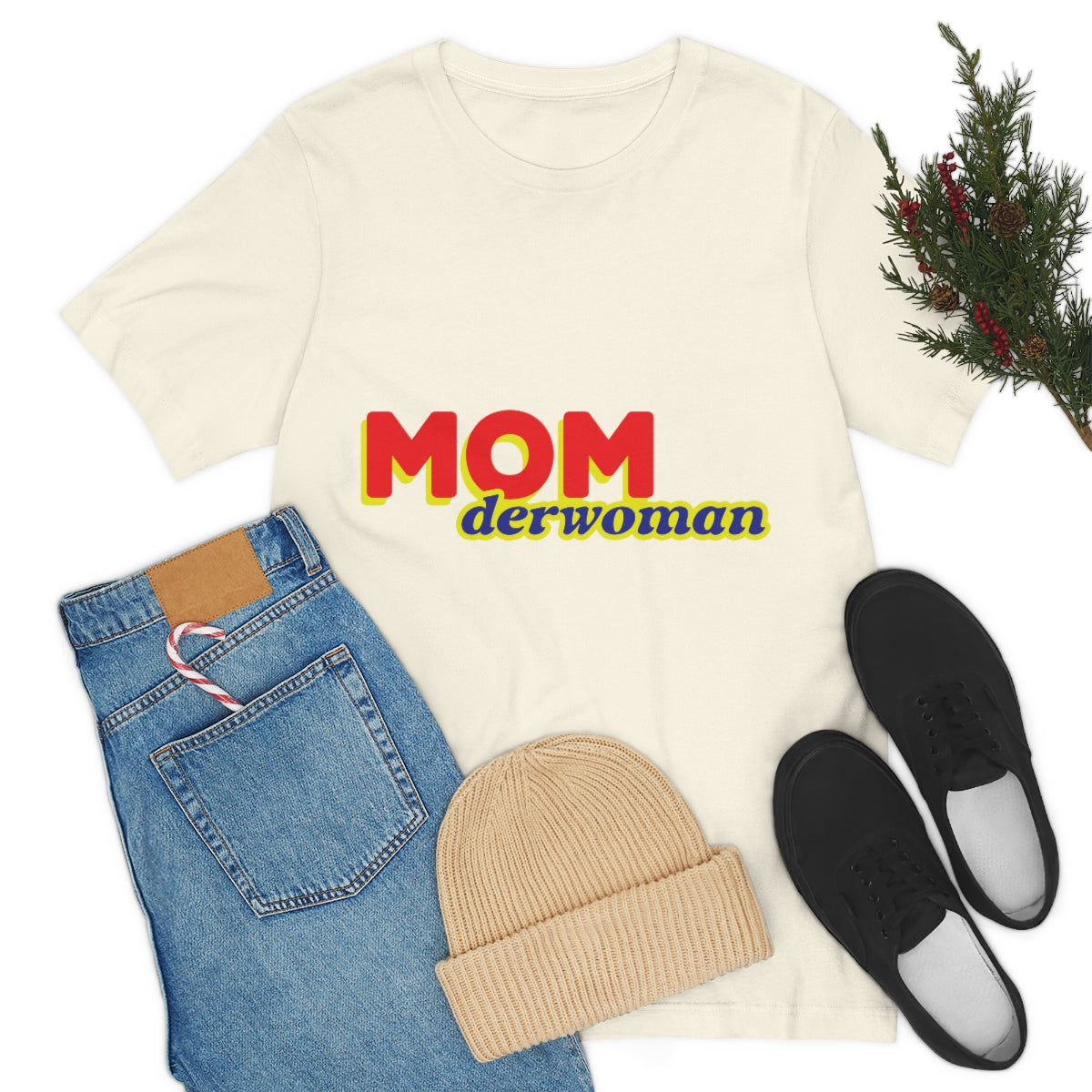 Super Mom MomderWoman Family Jersey Short Sleeve T-Shirt Ichaku [Perfect Gifts Selection]