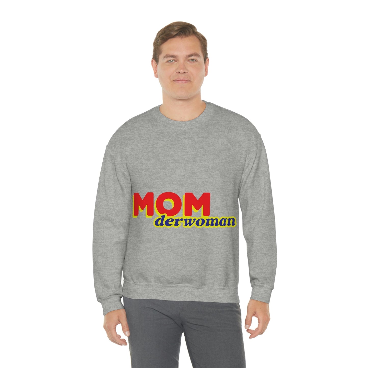 Super Mom MomderWoman Family Unisex Heavy Blend™ Crewneck Sweatshirt Ichaku [Perfect Gifts Selection]