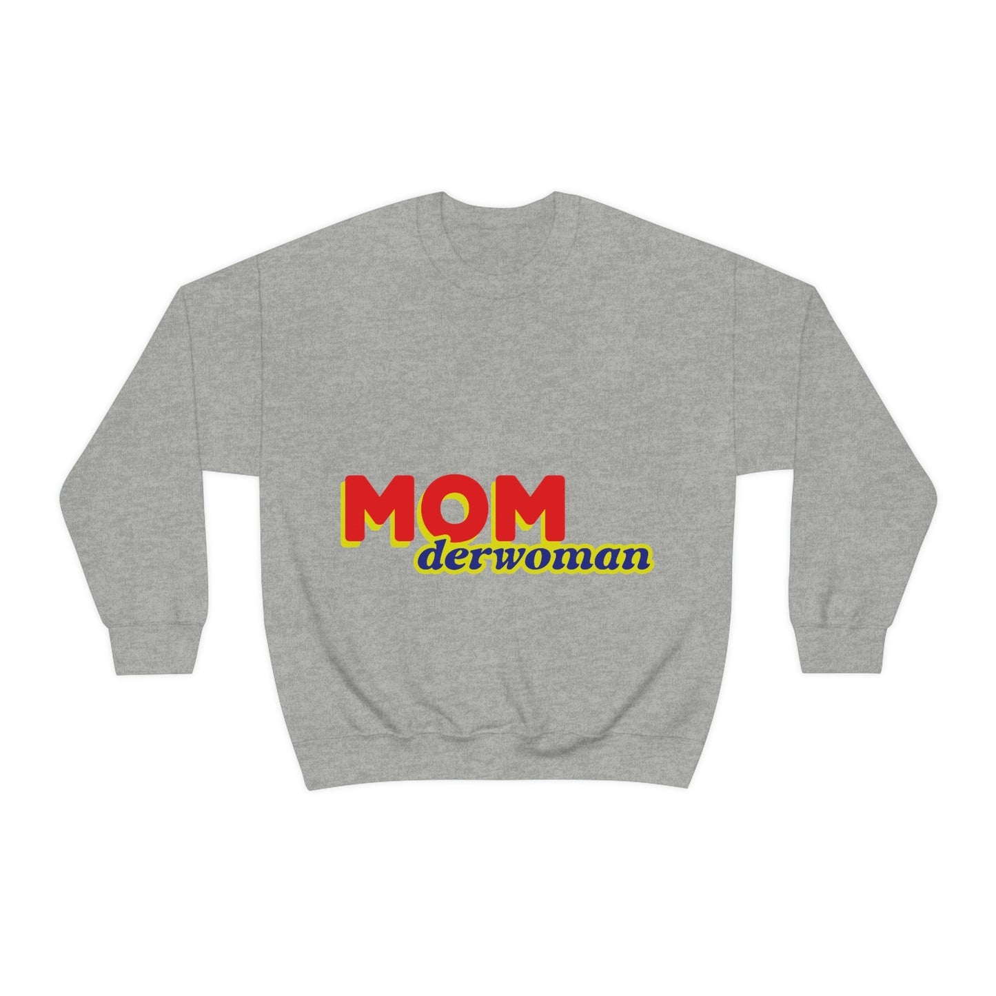 Super Mom MomderWoman Family Unisex Heavy Blend™ Crewneck Sweatshirt Ichaku [Perfect Gifts Selection]