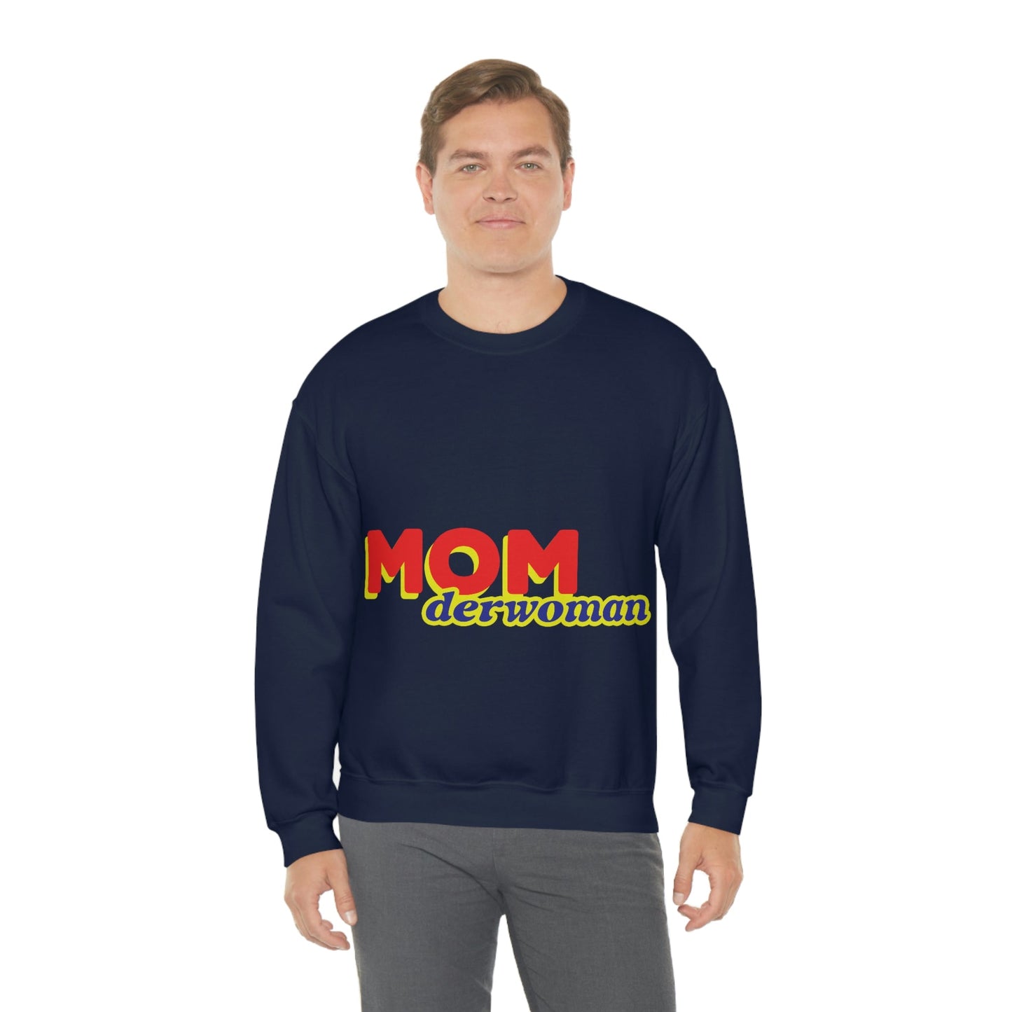 Super Mom MomderWoman Family Unisex Heavy Blend™ Crewneck Sweatshirt Ichaku [Perfect Gifts Selection]