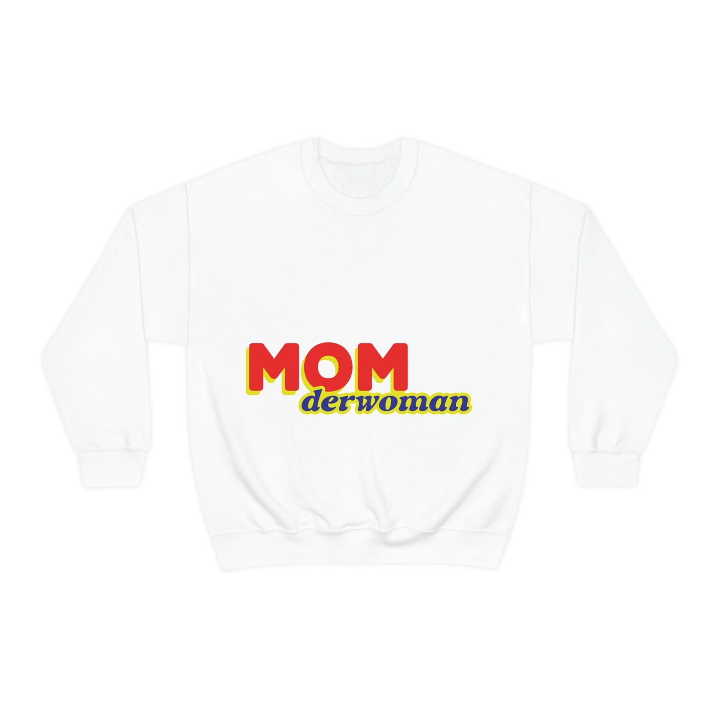 Super Mom MomderWoman Family Unisex Heavy Blend™ Crewneck Sweatshirt Ichaku [Perfect Gifts Selection]