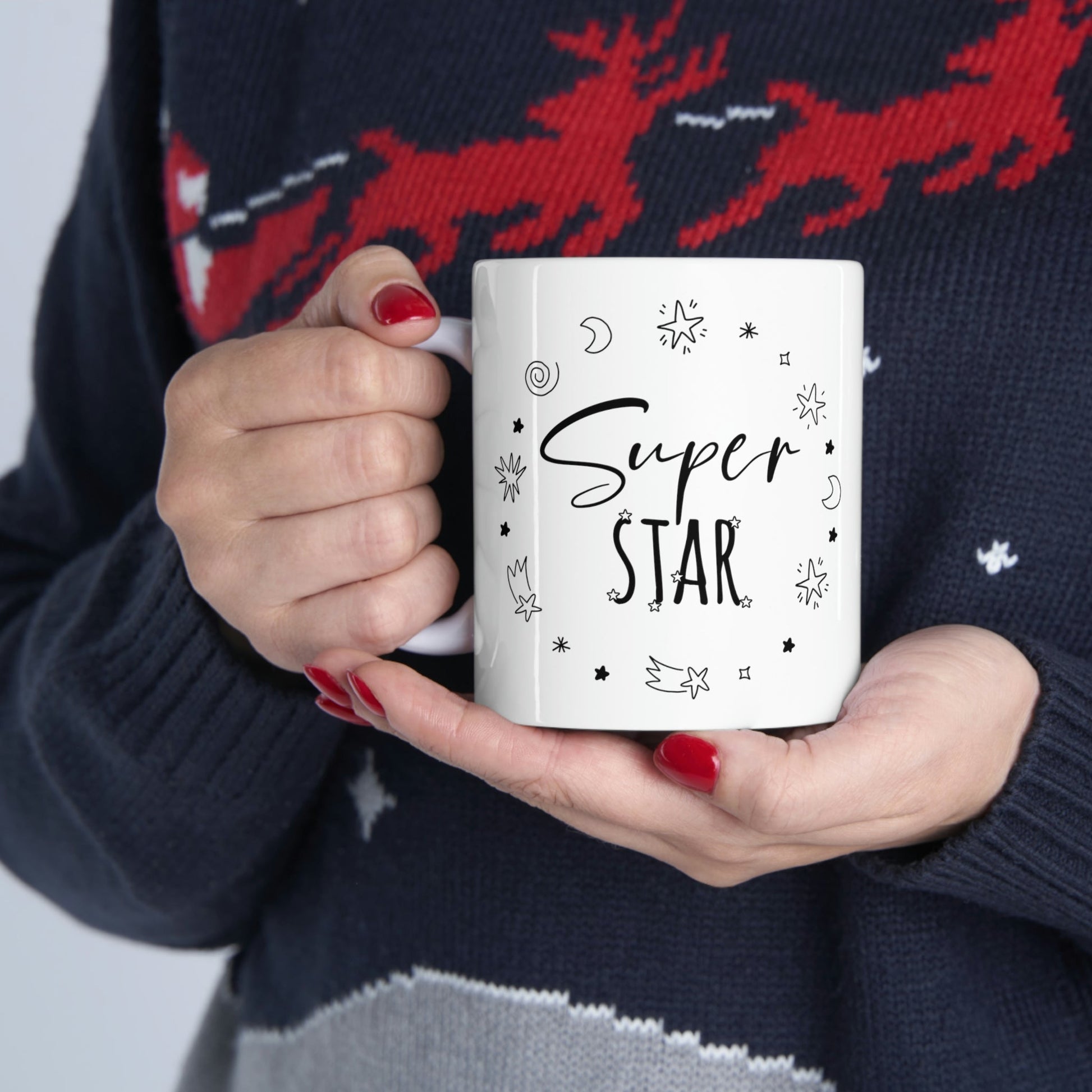 Superstar Big Dreams Quote Funny Ceramic Mug 11oz Ichaku [Perfect Gifts Selection]