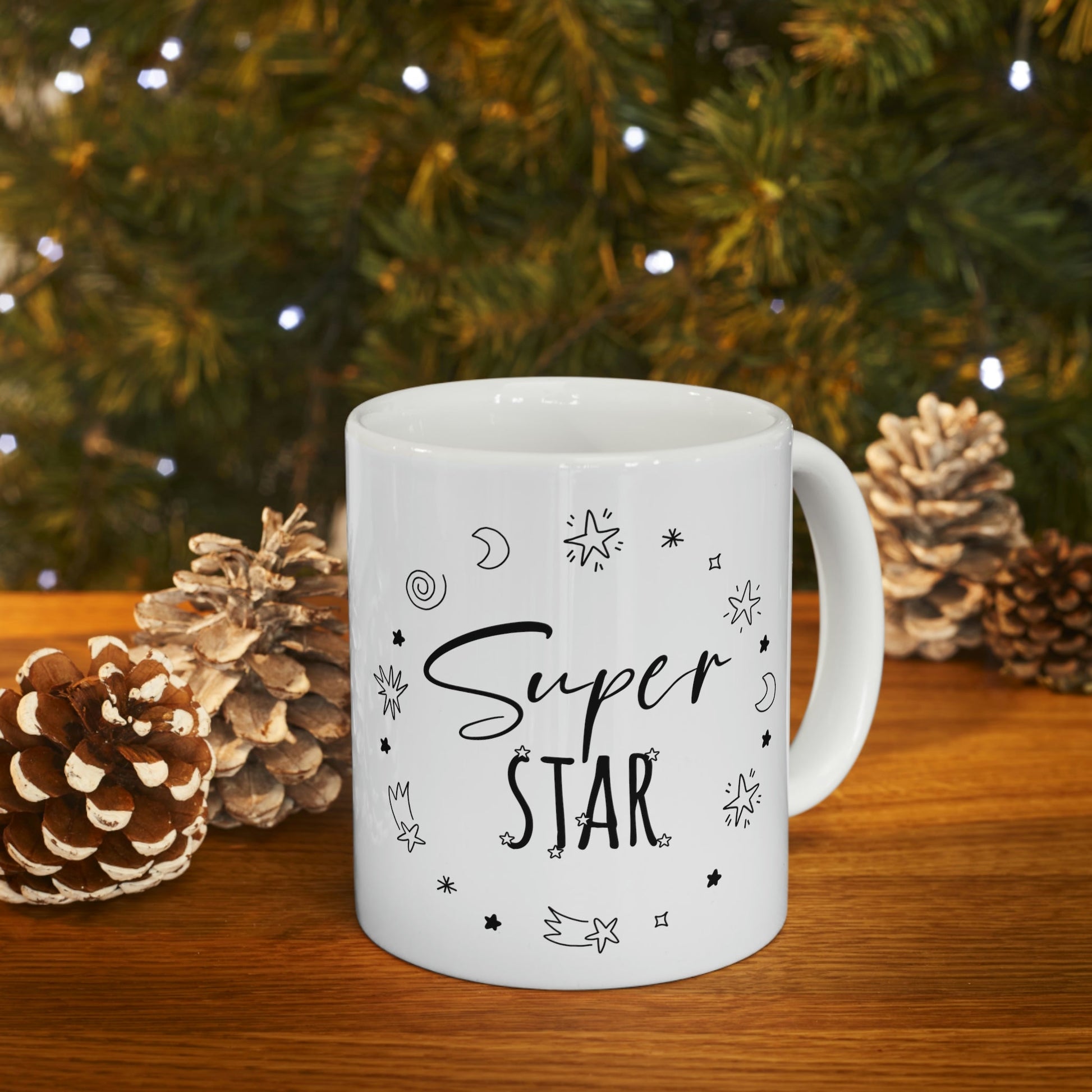 Superstar Big Dreams Quote Funny Ceramic Mug 11oz Ichaku [Perfect Gifts Selection]