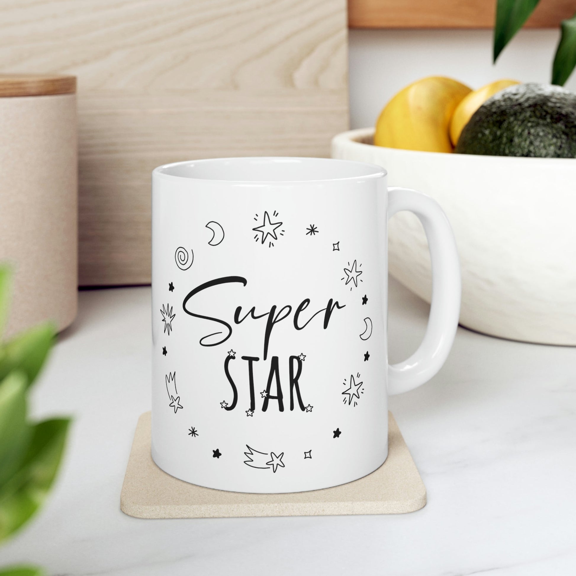 Superstar Big Dreams Quote Funny Ceramic Mug 11oz Ichaku [Perfect Gifts Selection]