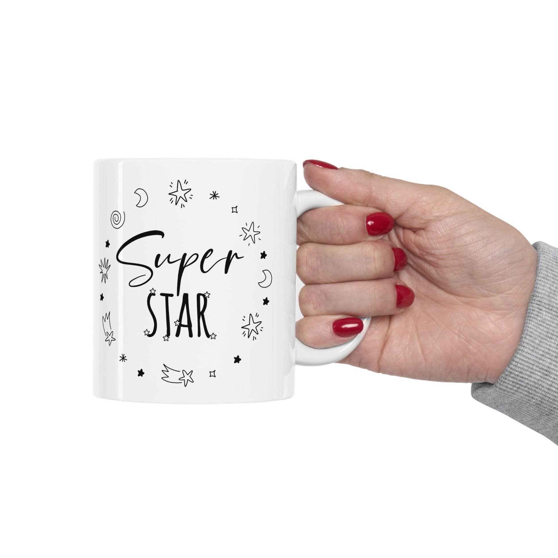 Superstar Big Dreams Quote Funny Ceramic Mug 11oz Ichaku [Perfect Gifts Selection]