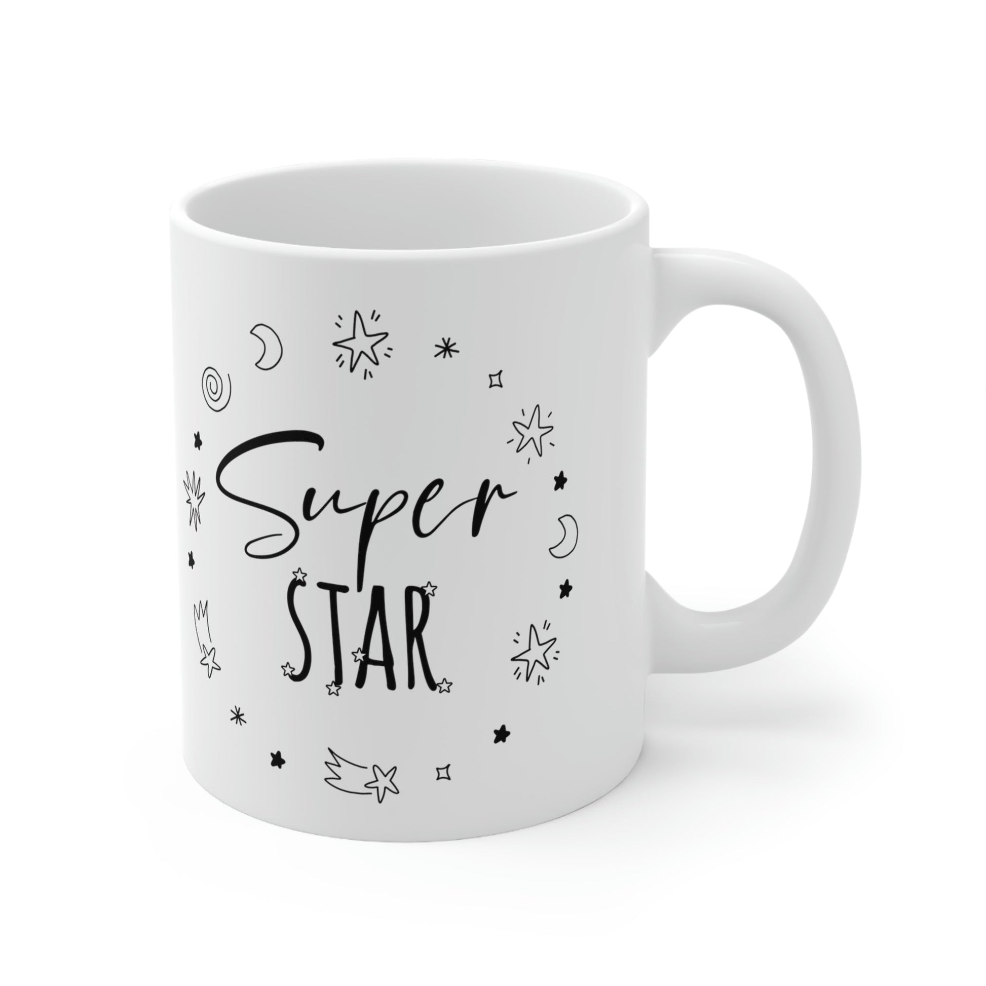 Superstar Big Dreams Quote Funny Ceramic Mug 11oz Ichaku [Perfect Gifts Selection]