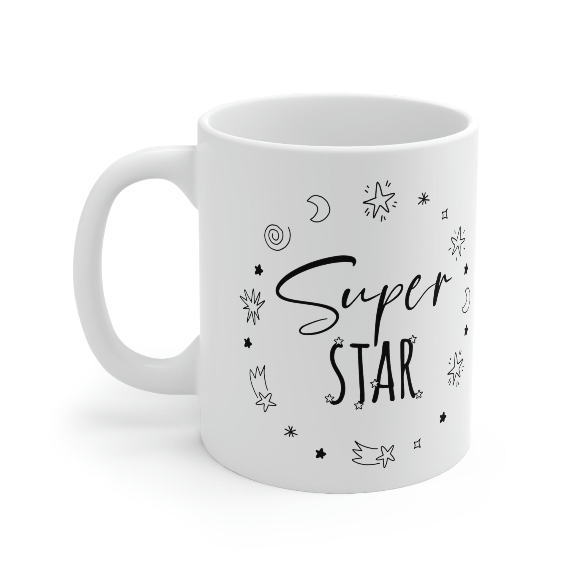 Superstar Big Dreams Quote Funny Ceramic Mug 11oz Ichaku [Perfect Gifts Selection]