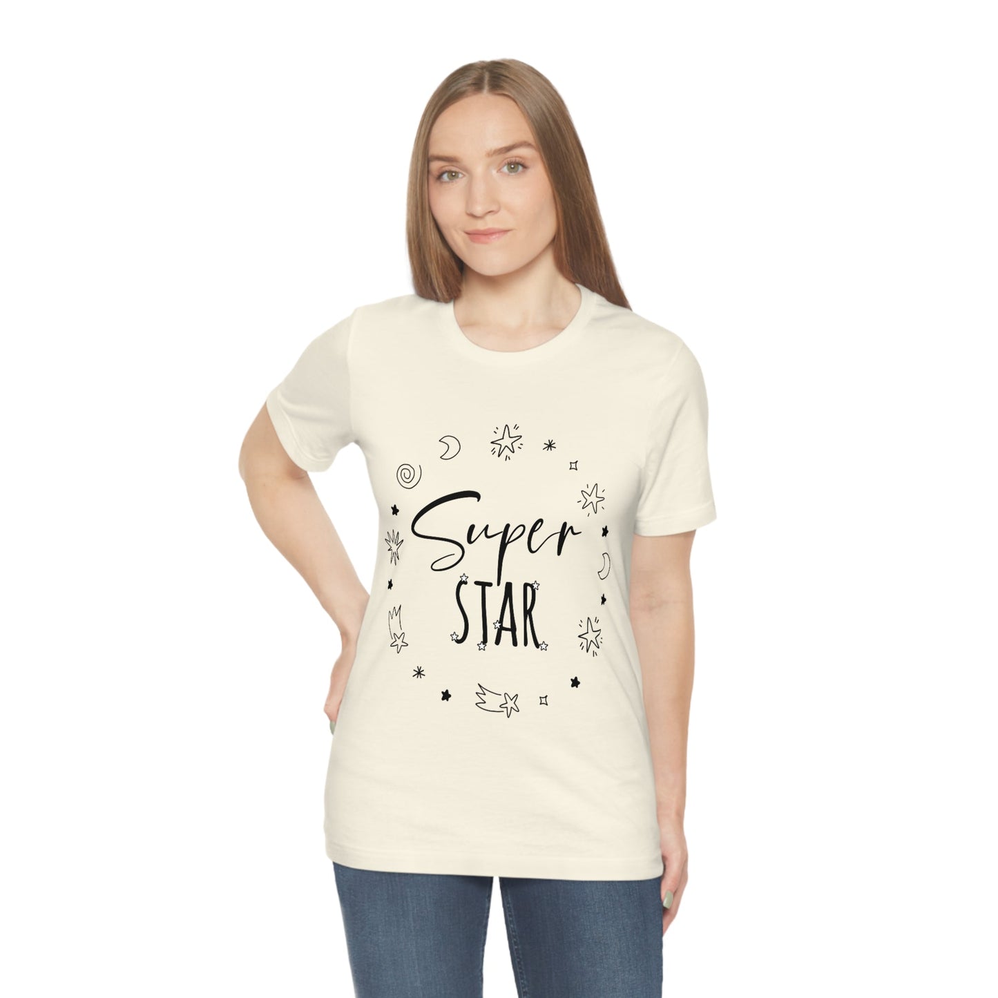 Superstar Big Dreams Quote Funny Typography Unisex Jersey Short Sleeve T-Shirt Ichaku [Perfect Gifts Selection]