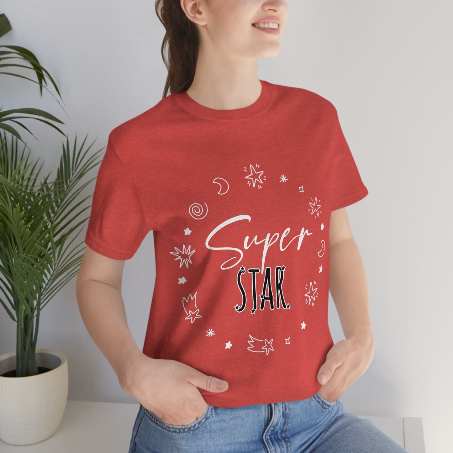 Superstar Big Dreams Quote Funny Typography Unisex Jersey Short Sleeve T-Shirt Ichaku [Perfect Gifts Selection]