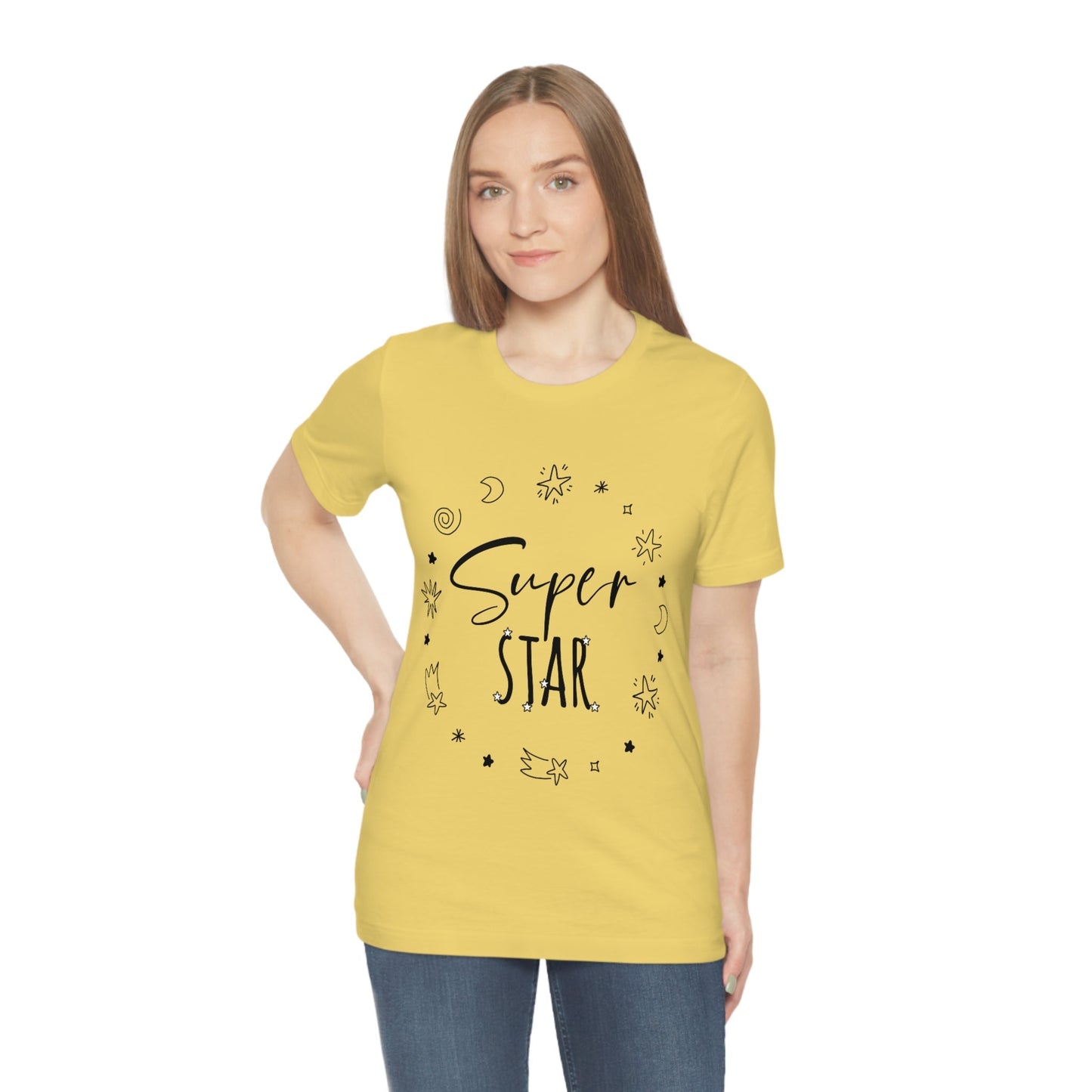 Superstar Big Dreams Quote Funny Typography Unisex Jersey Short Sleeve T-Shirt Ichaku [Perfect Gifts Selection]