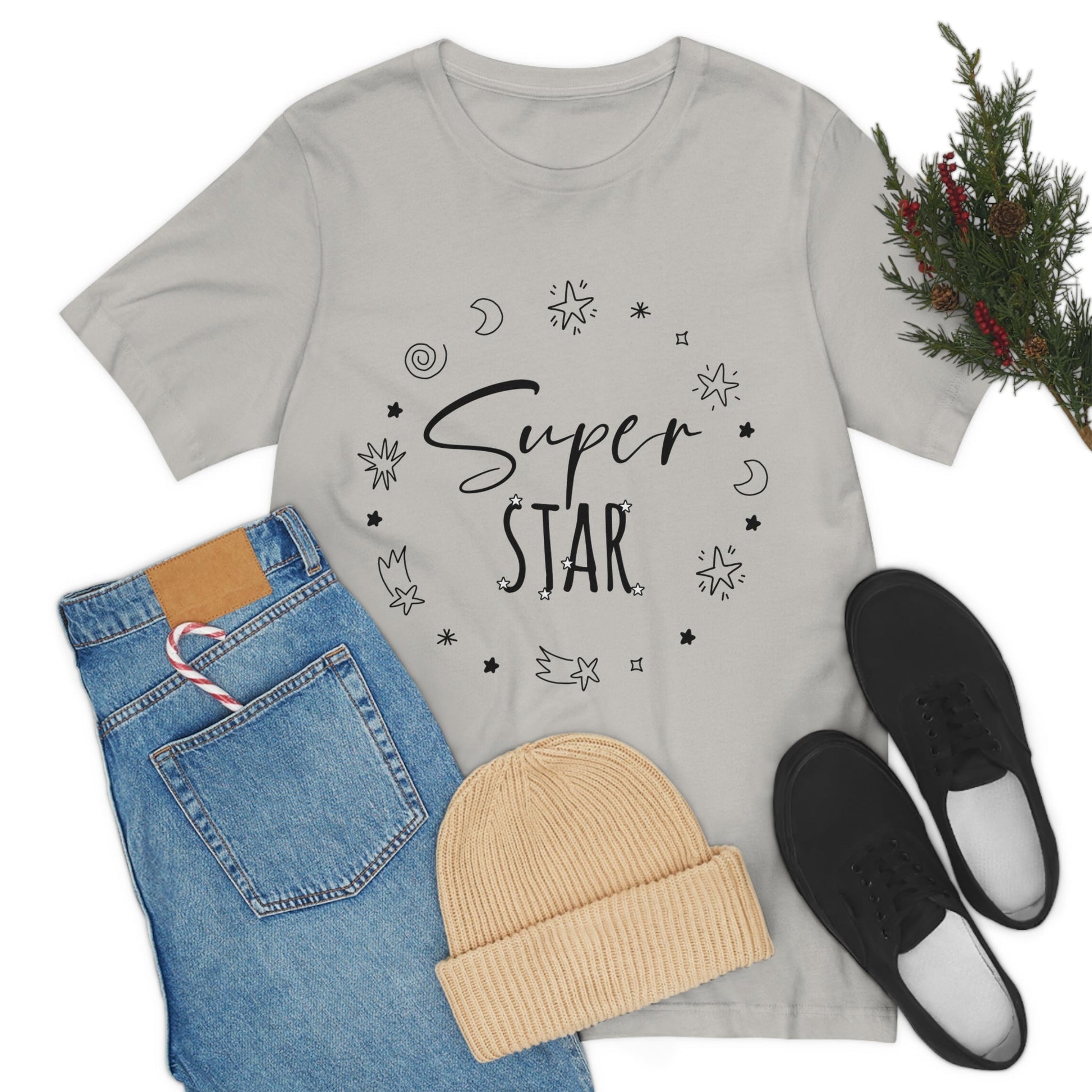 Superstar Big Dreams Quote Funny Typography Unisex Jersey Short Sleeve T-Shirt Ichaku [Perfect Gifts Selection]