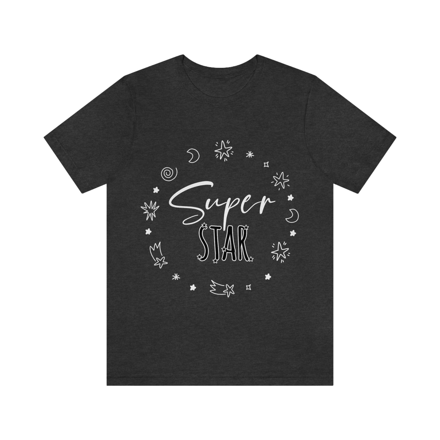 Superstar Big Dreams Quote Funny Typography Unisex Jersey Short Sleeve T-Shirt Ichaku [Perfect Gifts Selection]