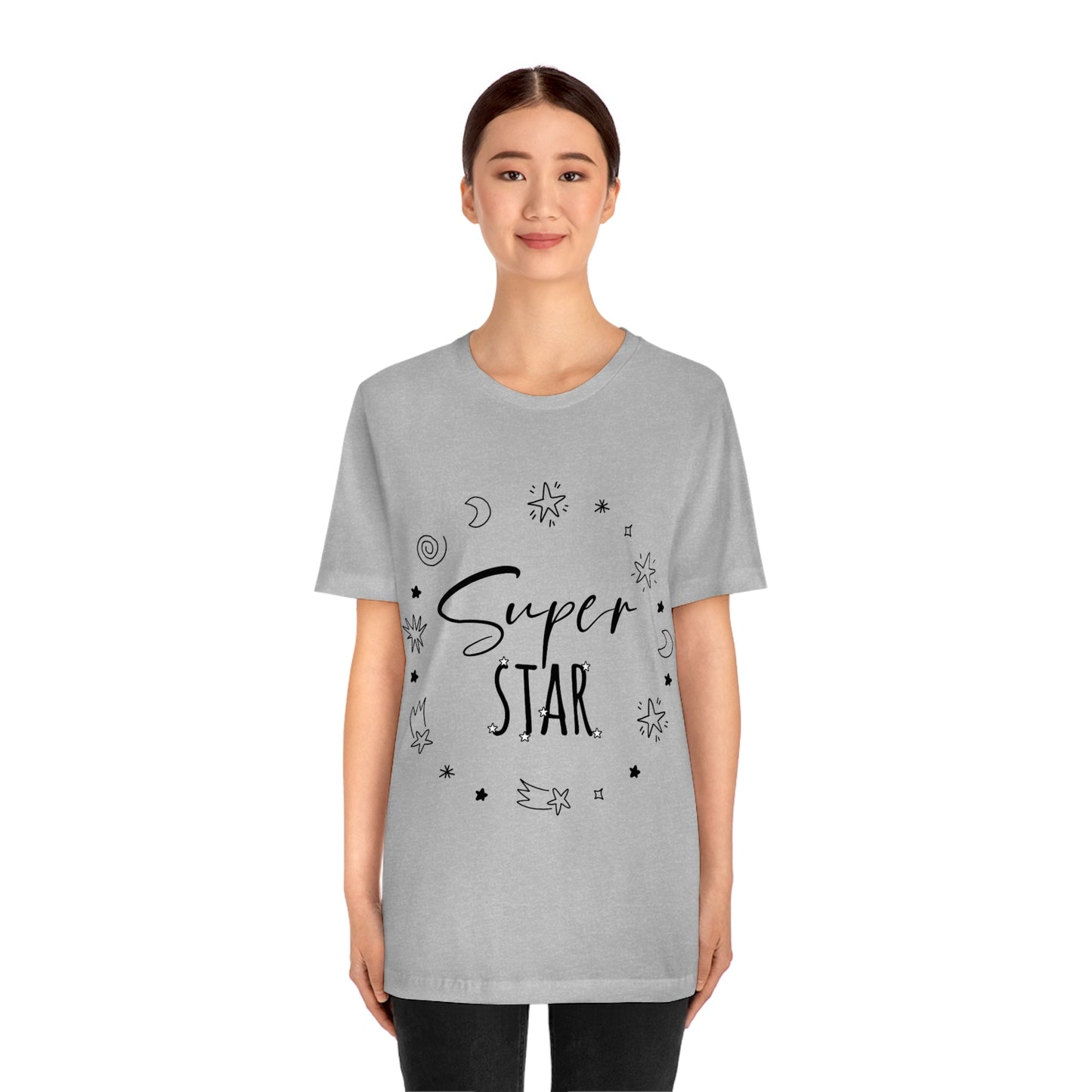 Superstar Big Dreams Quote Funny Typography Unisex Jersey Short Sleeve T-Shirt Ichaku [Perfect Gifts Selection]