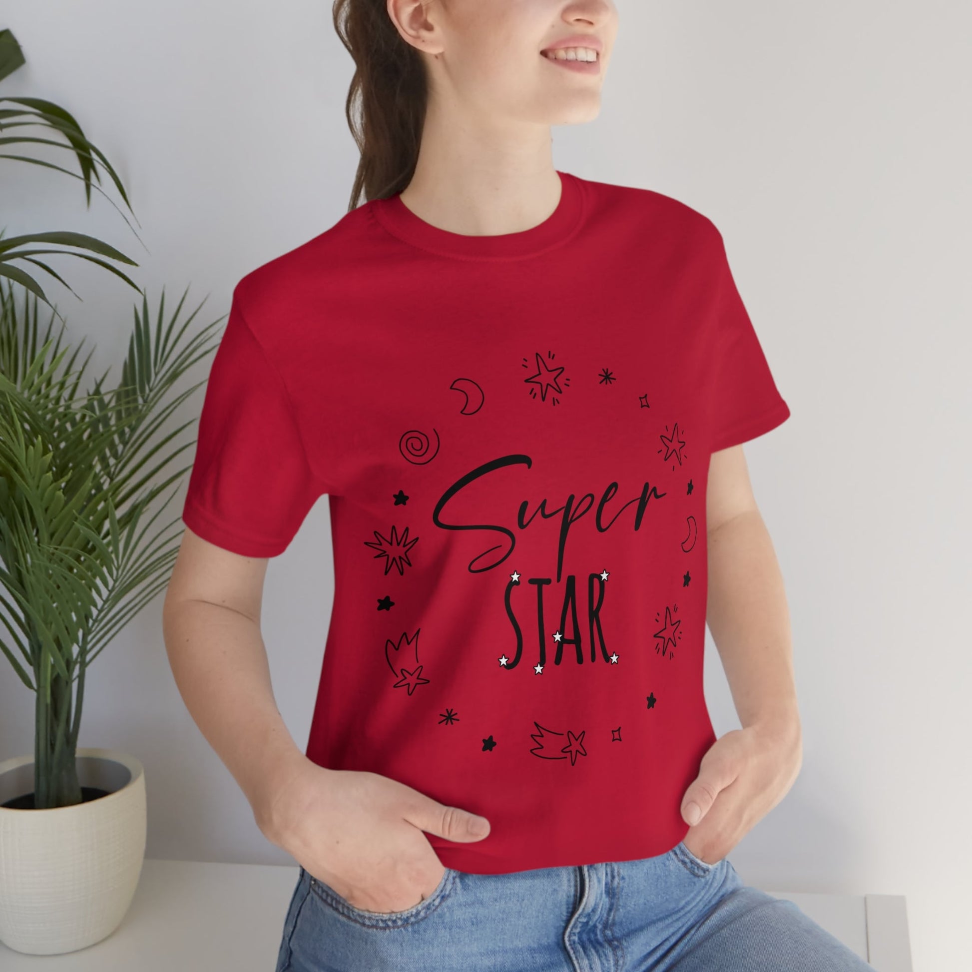 Superstar Big Dreams Quote Funny Typography Unisex Jersey Short Sleeve T-Shirt Ichaku [Perfect Gifts Selection]